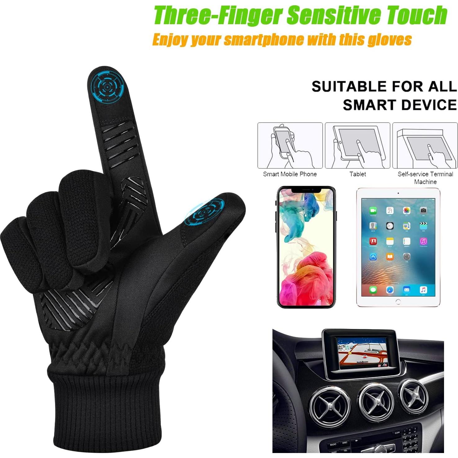 Guantes de Invierno Táctiles MOREOK Unisex Aislados 3M -10°C