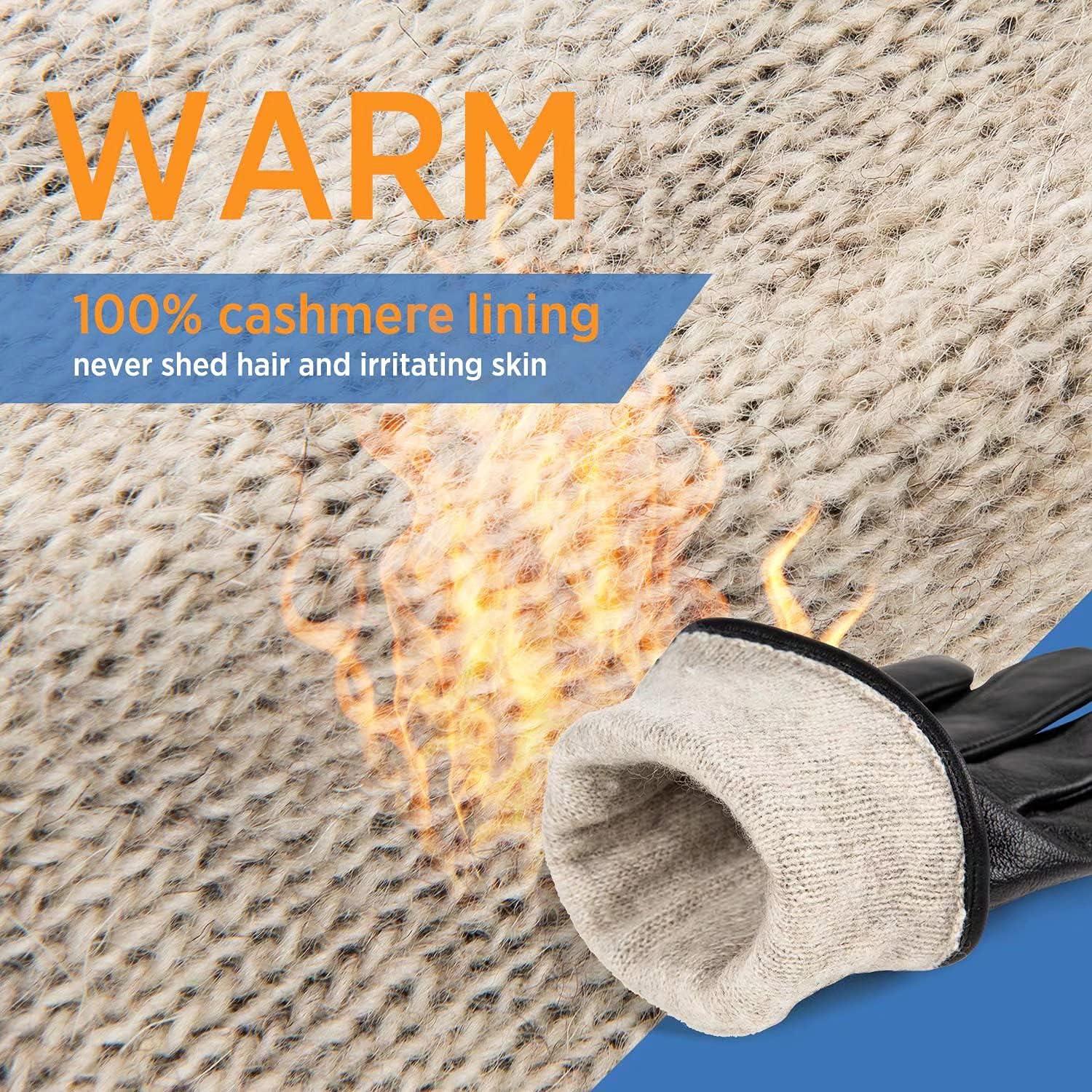 Guantes de Cuero de Oveja Alepo para Hombre Táctiles Invierno