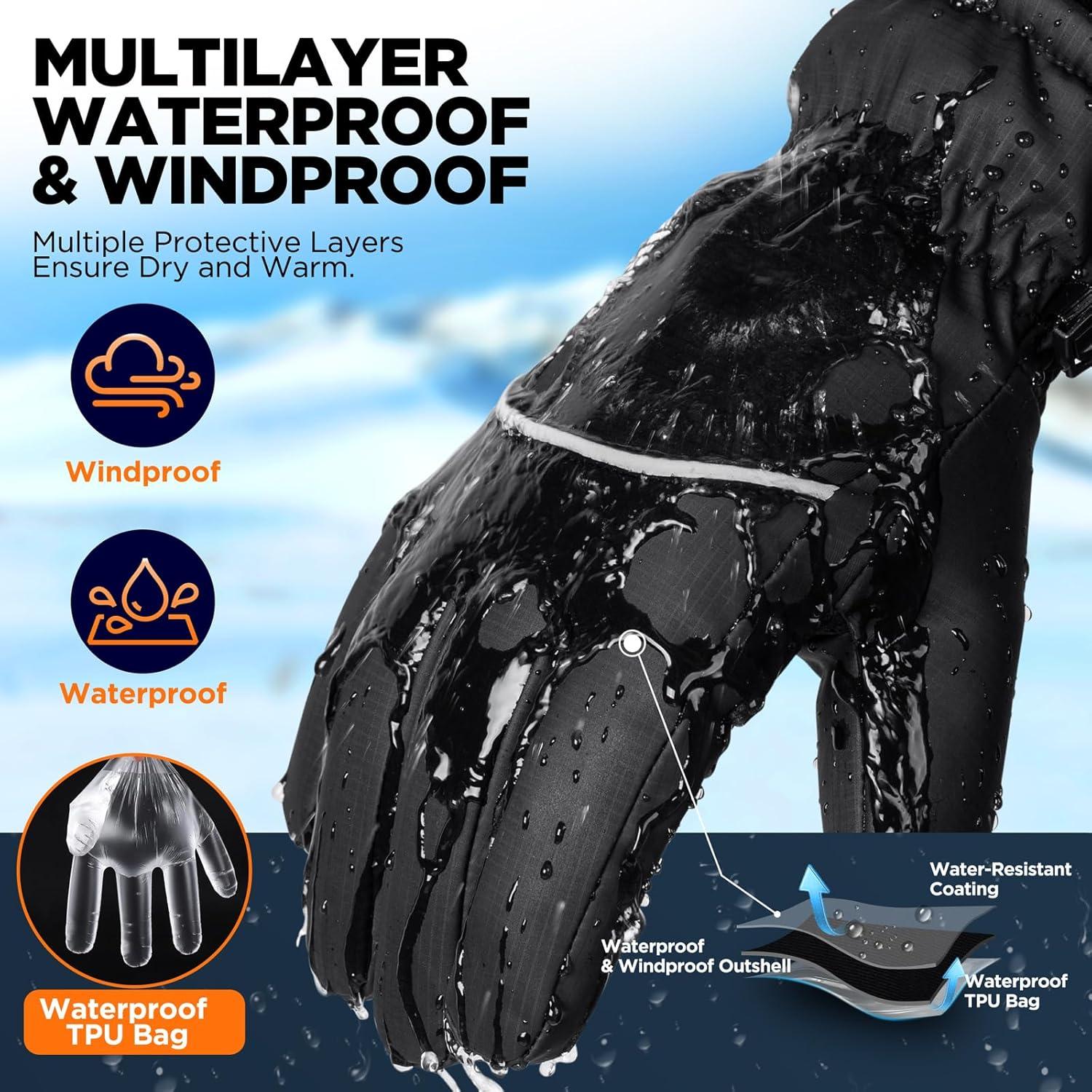 Guantes de Invierno RIVMOUNT RG803 Térmicos Impermeables S