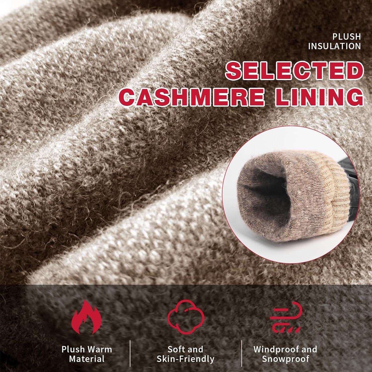 Guantes de Cuero de Oveja Yafeite para Hombre Táctiles - Negro