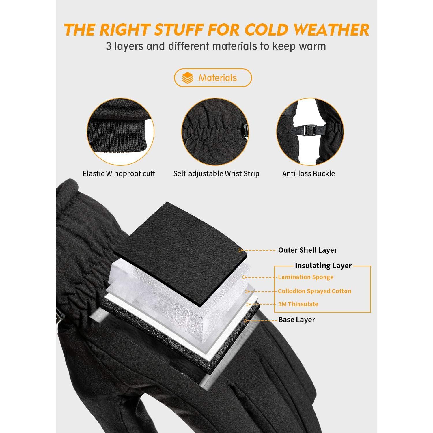 Guantes de Invierno TRENDOUX para Hombre -20°C Impermeables