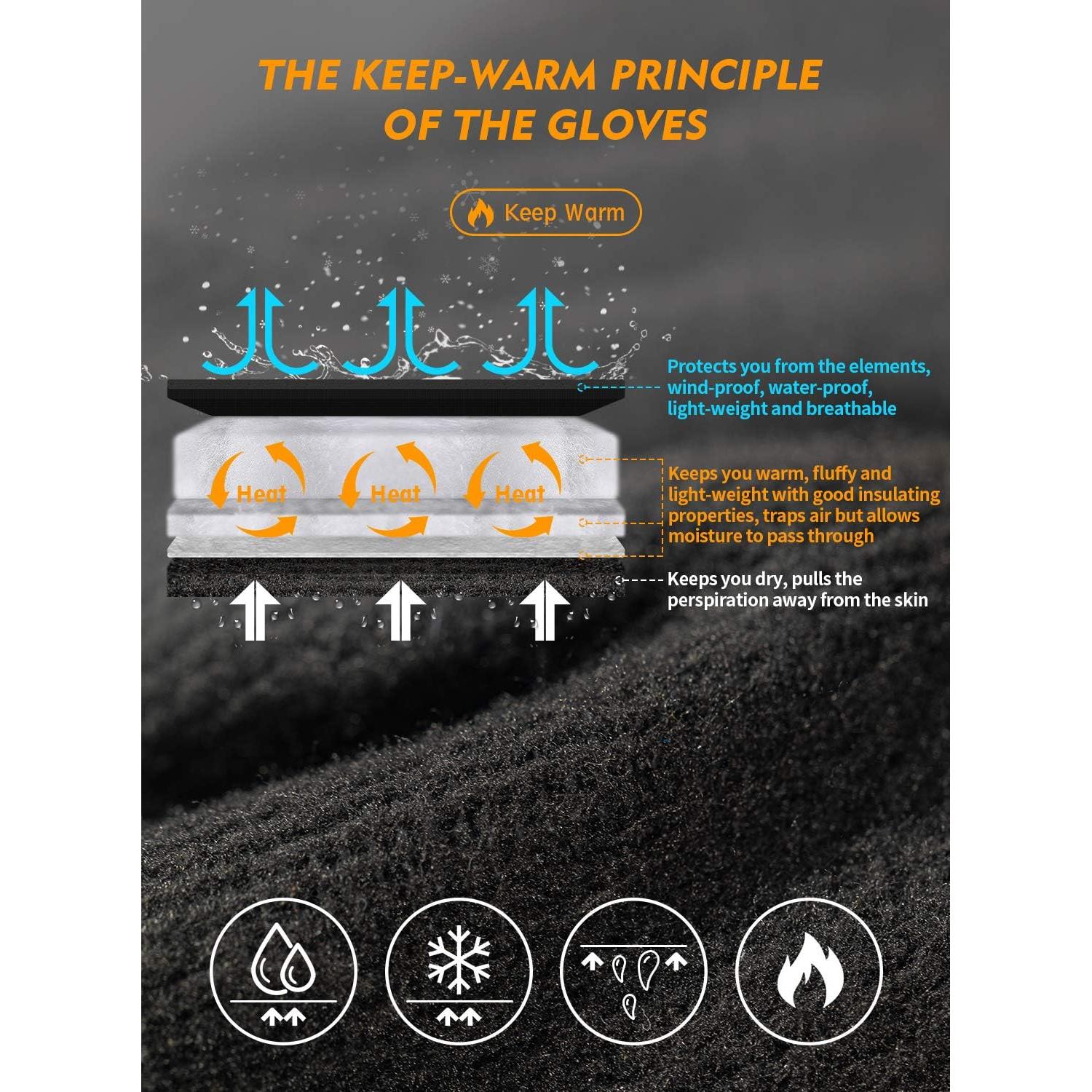 Guantes de Invierno TRENDOUX para Hombre -20°C Impermeables