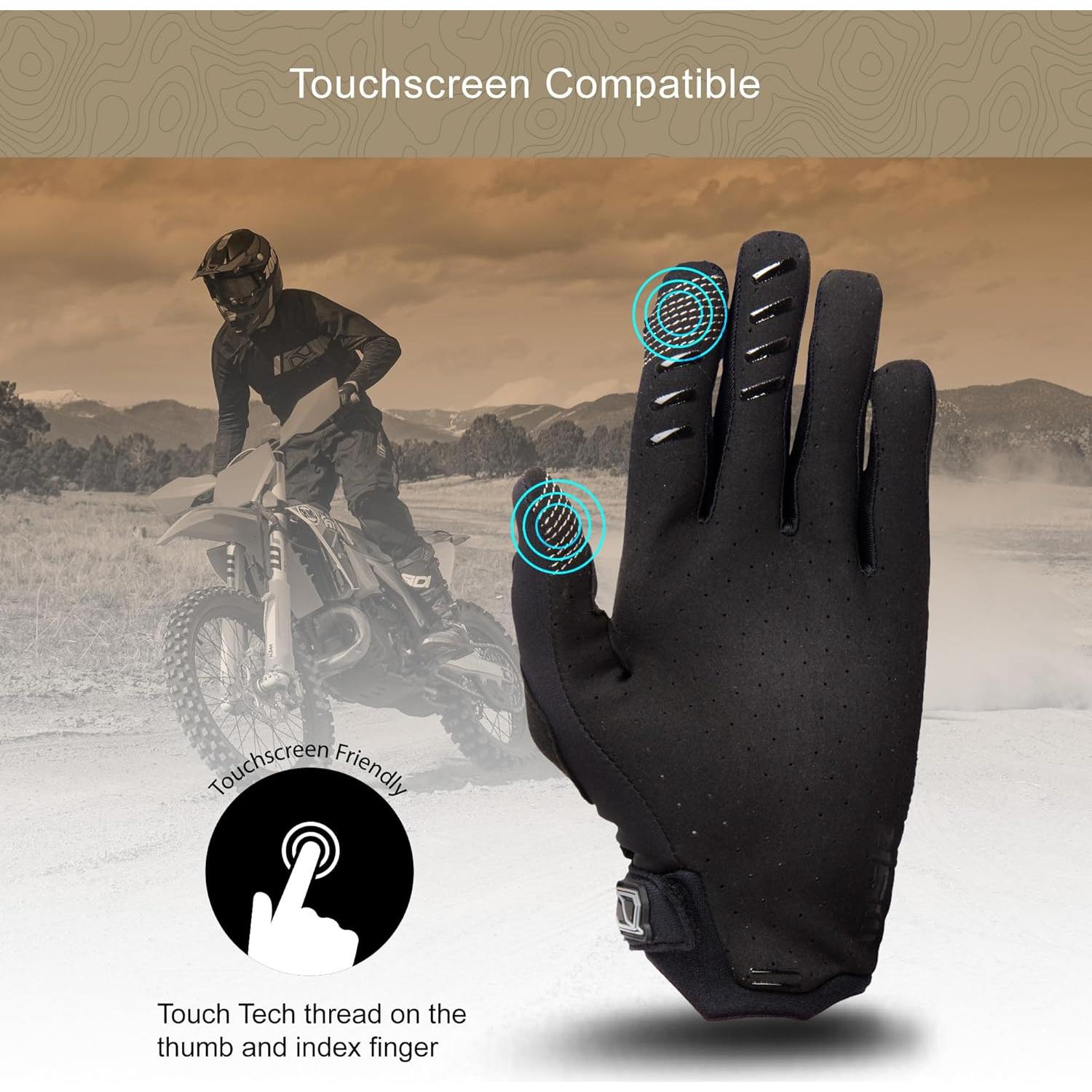 Guantes Tácticos MSR para Motocross y Paintball - Negro