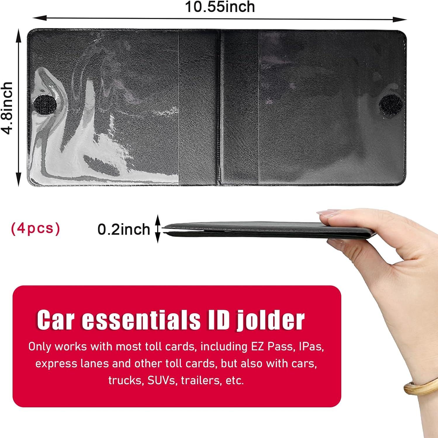 Soporte de Registro de Auto Kewucn 4 PCS Cuero Impermeable