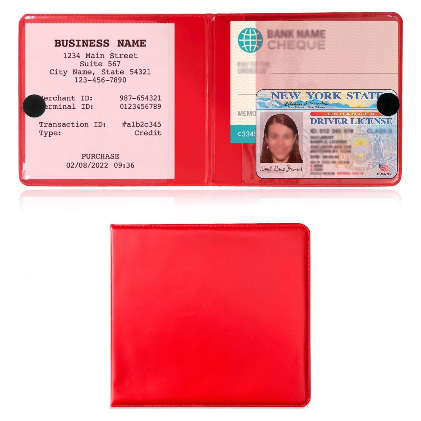 Soporte de Registro y Seguro de Auto Kewucn Rojo 26.8x12.2 cm