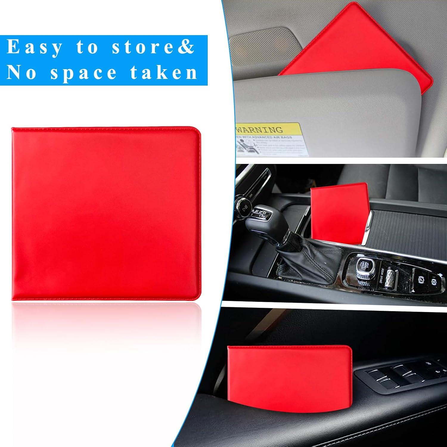 Soporte de Registro y Seguro de Auto Kewucn Rojo 26.8x12.2 cm