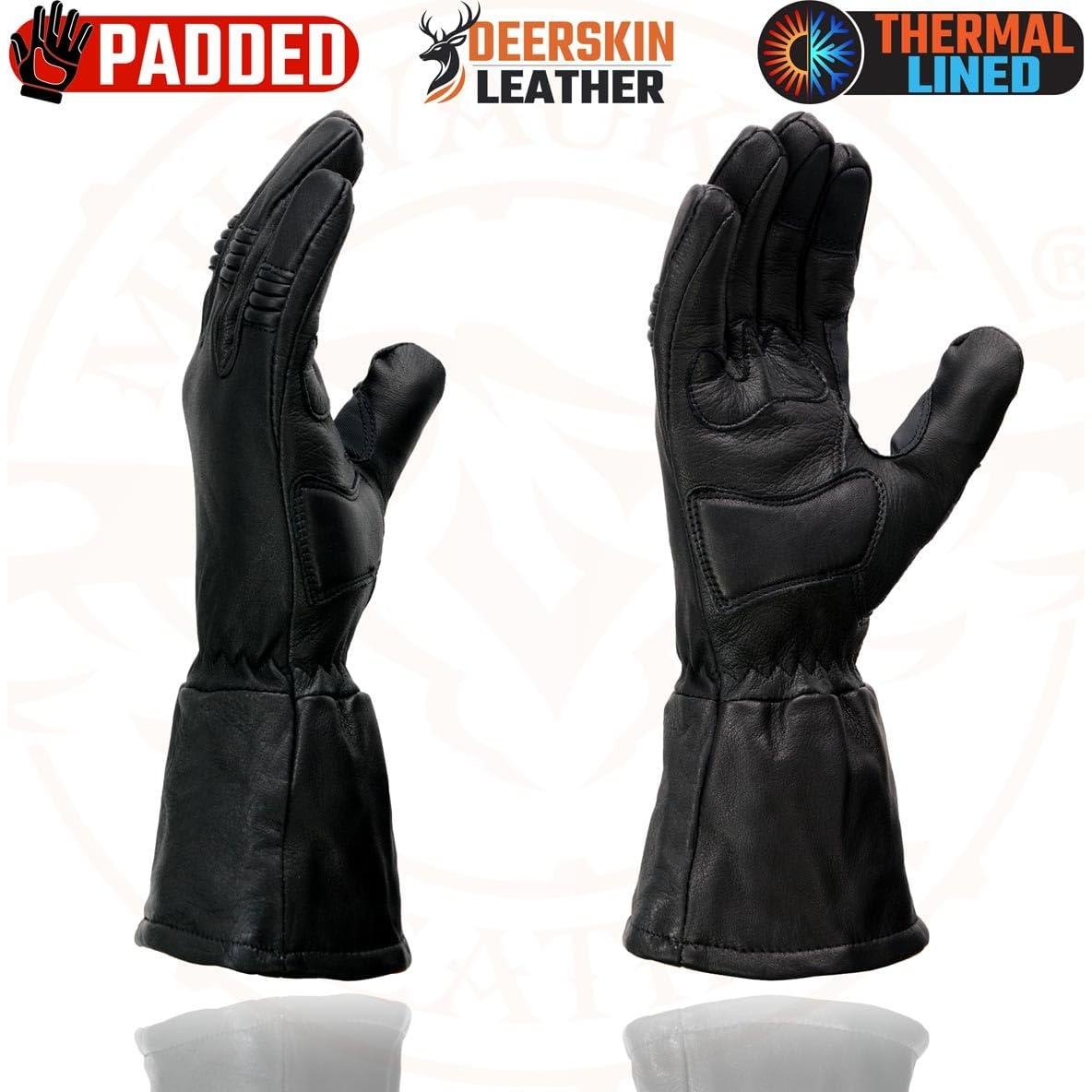 Guantes Térmicos de Cuero Milwaukee G039 para Hombre - Negro