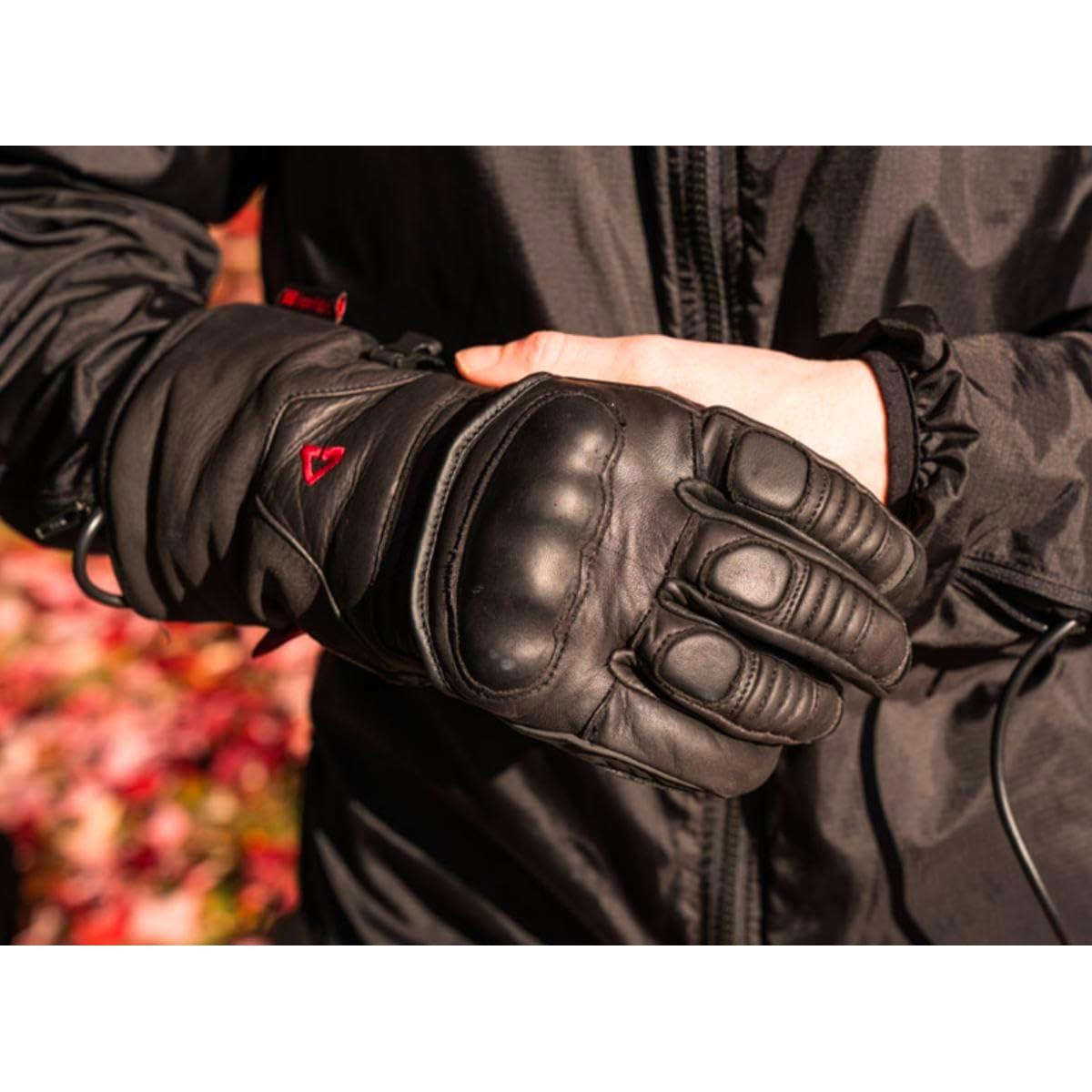 Guantes calefaccionados Gerbing 12V Vanguard XXL, cuero impermeable