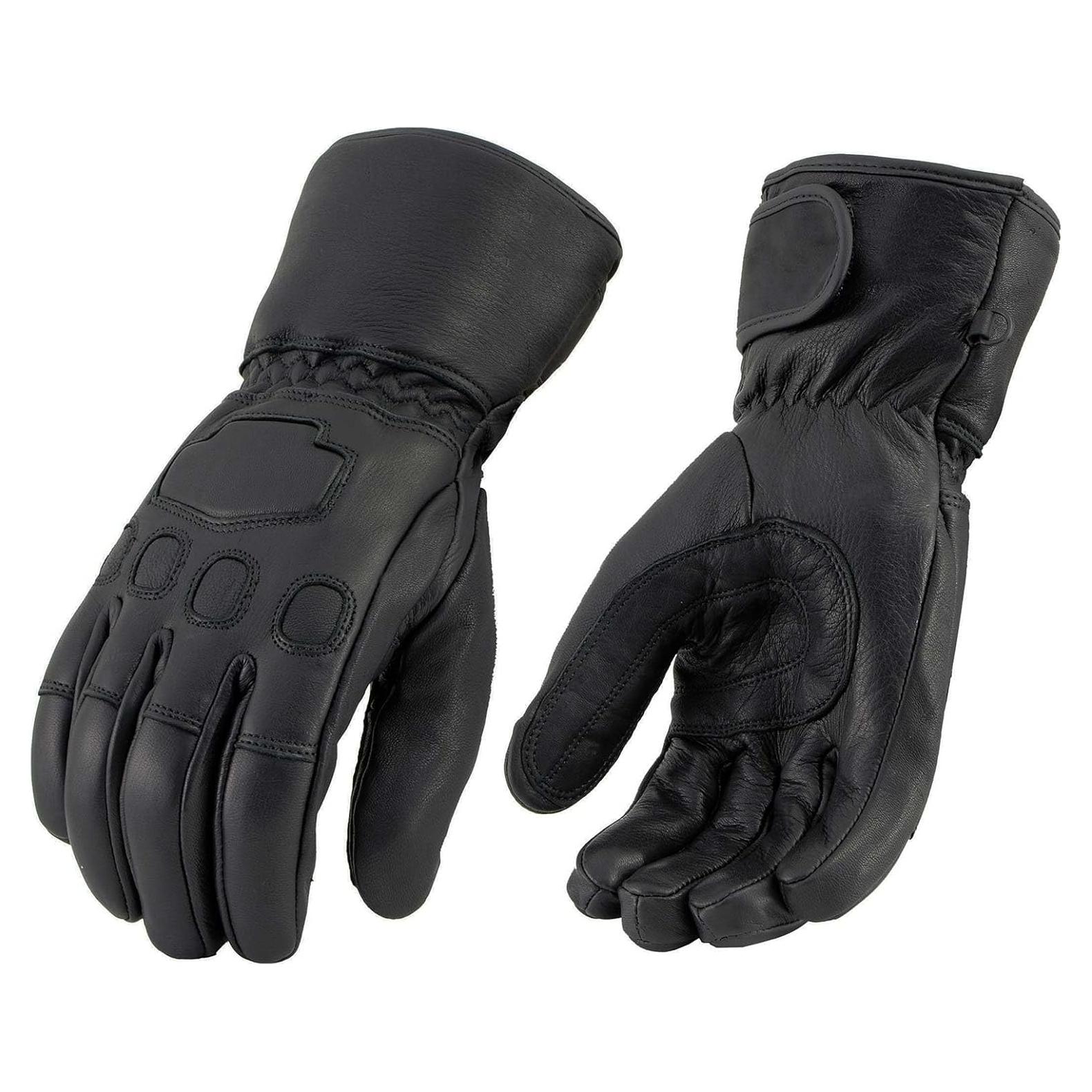 Guantes de motocicleta Milwaukee Leather MG7534 de piel negra XL