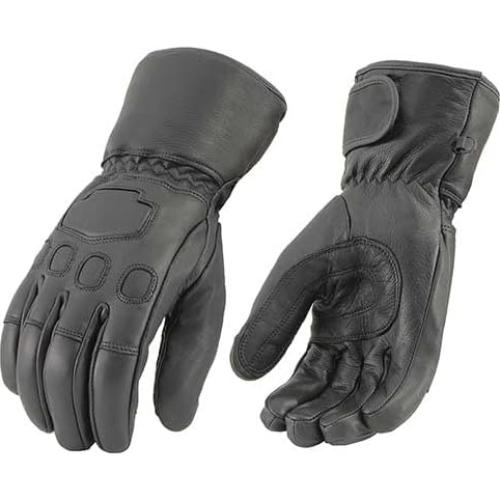 Guantes de motocicleta Milwaukee Leather MG7534 de piel negra XL