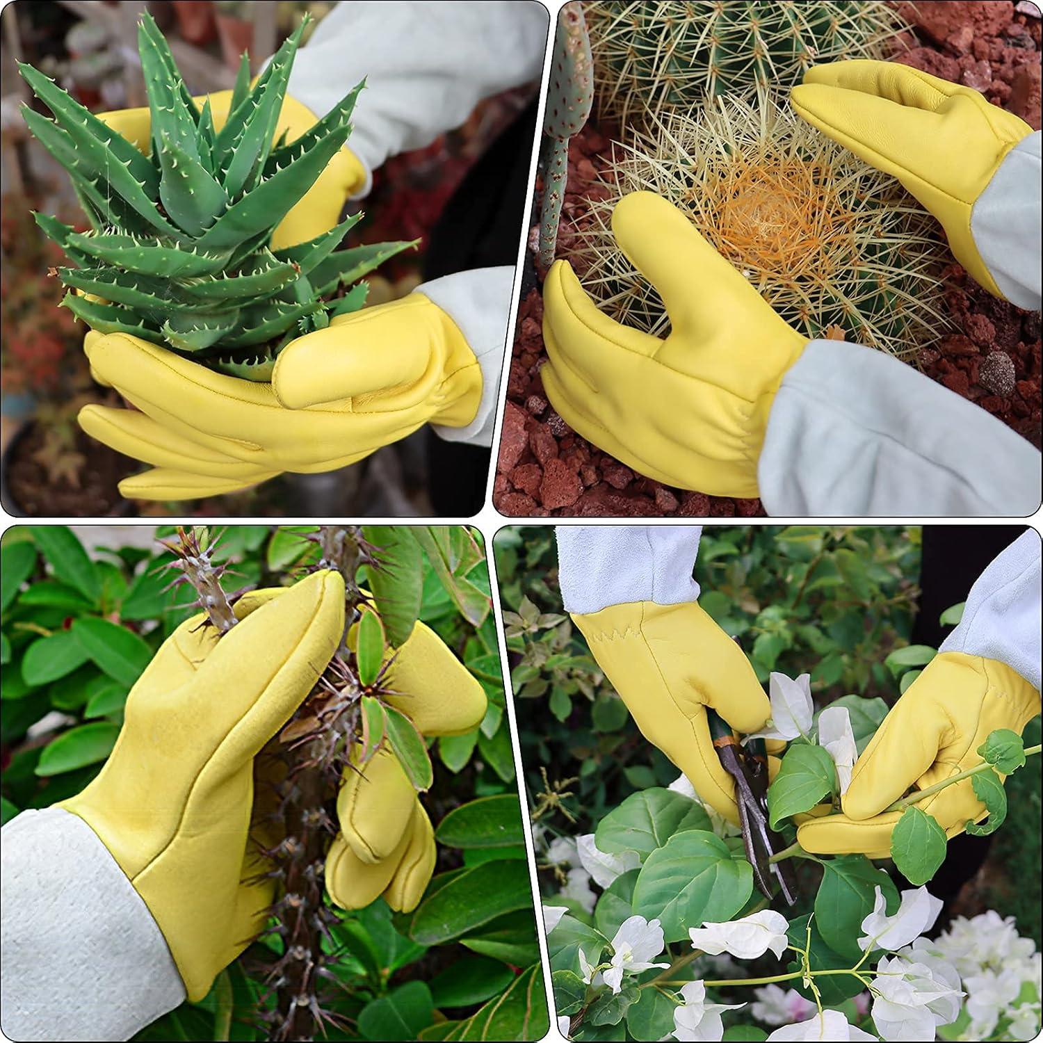 Guantes de Jardinería Supersfel de Cuero de Cabra - Largos y Ajustables