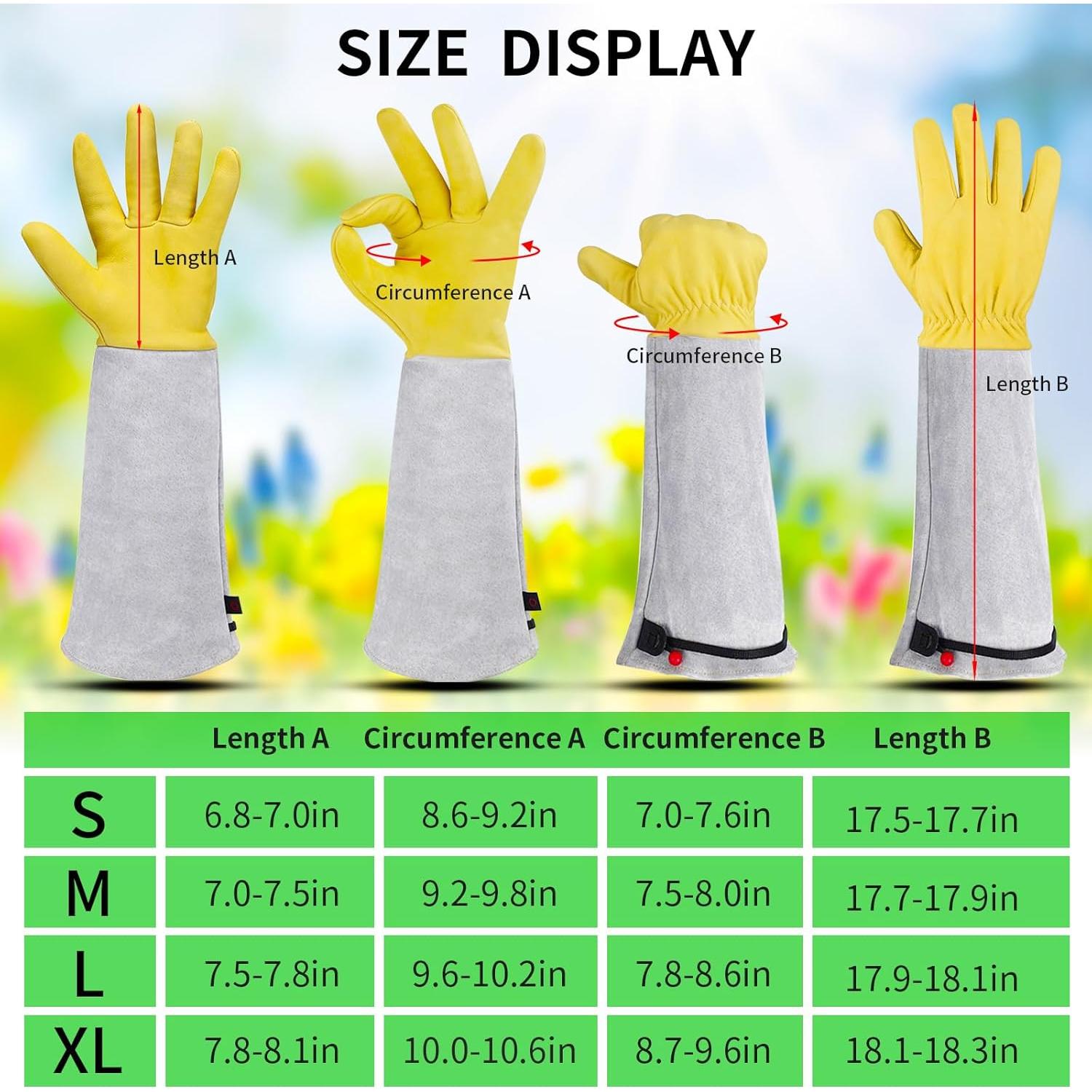 Guantes de Jardinería Supersfel de Cuero de Cabra - Largos y Ajustables