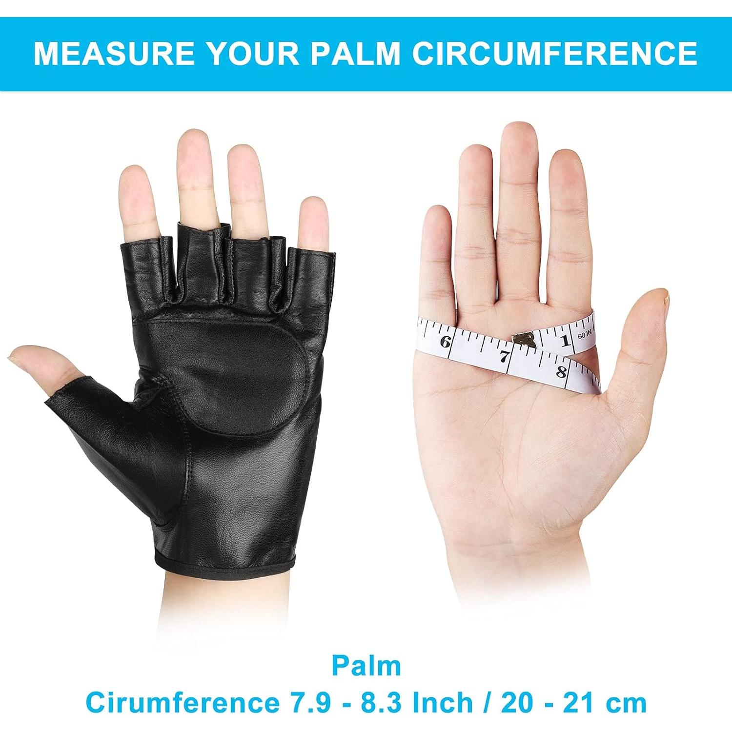 Guantes sin Dedos de Cuero Genuino Accmor para Ciclismo