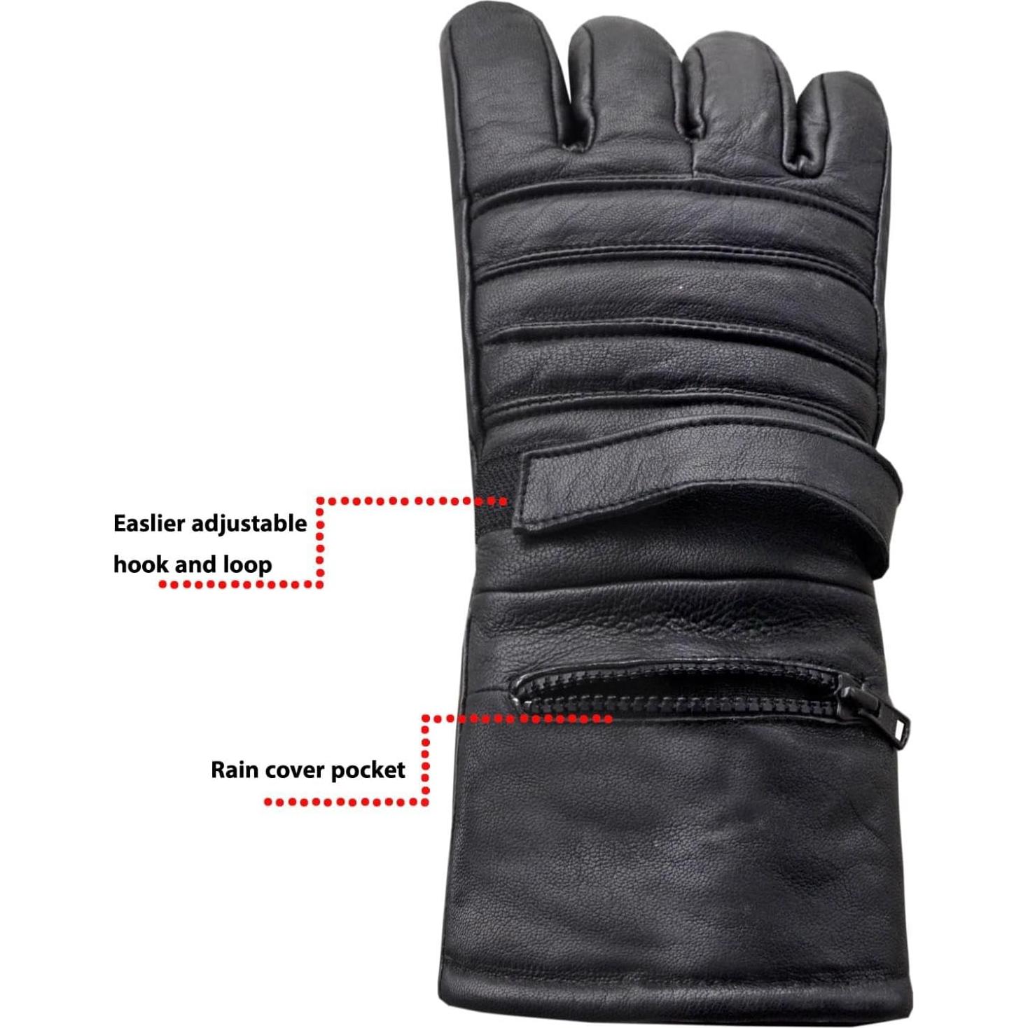 Guantes de Motocicleta de Cuero Unik 1250-00-S XL Negros