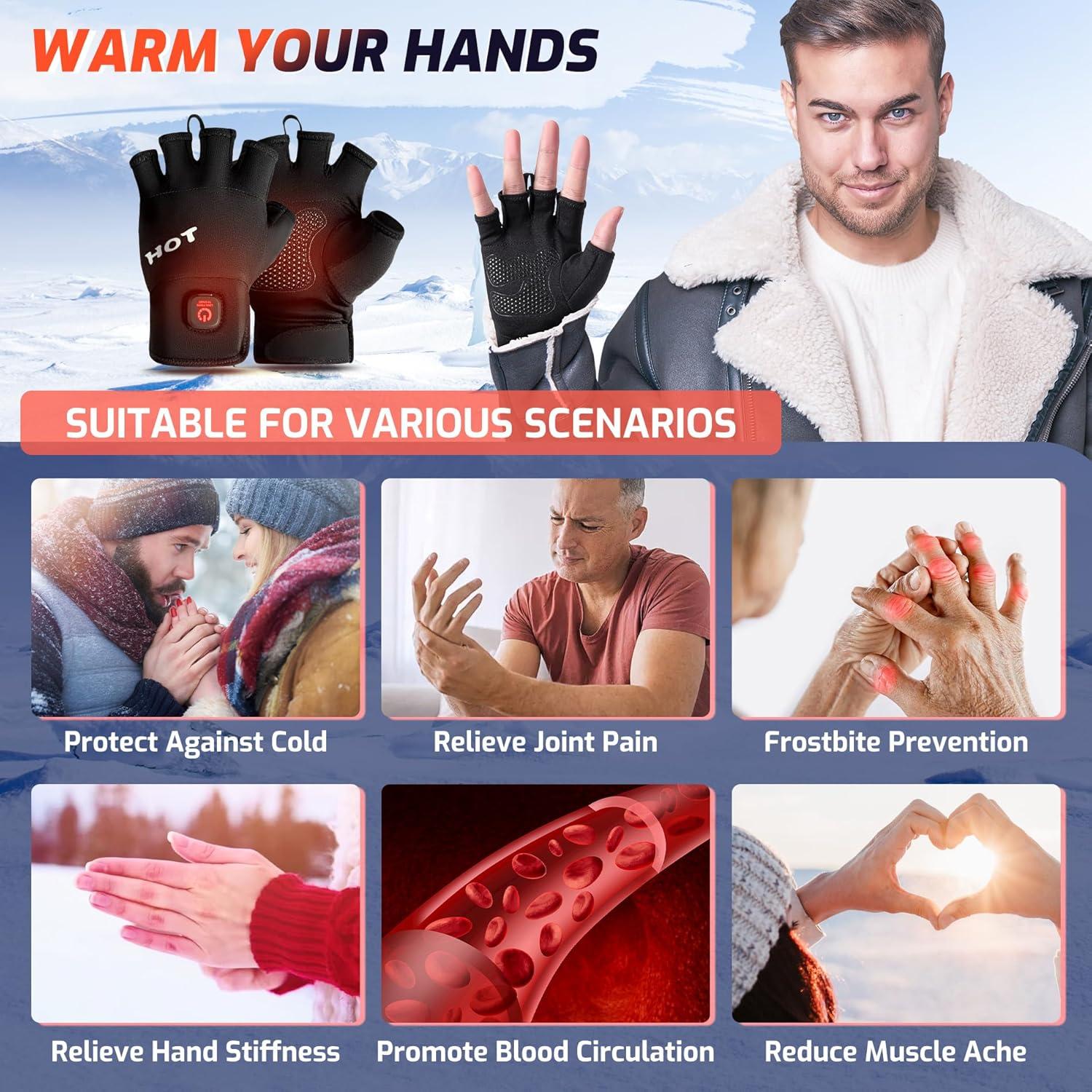 Guantes Calentados Wenyueyan Unisex Táctiles 3000mAh