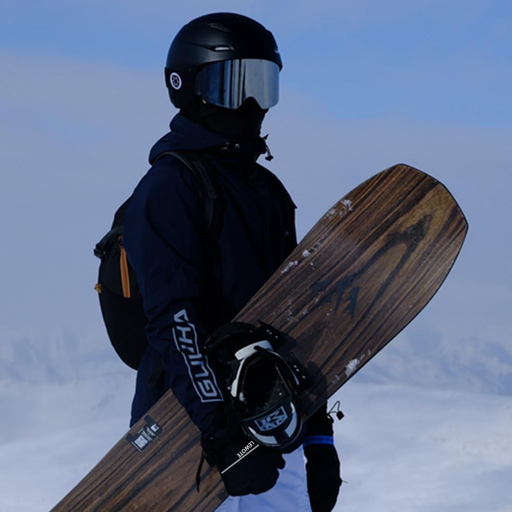 Guantes Calentados LEWOTE XL Impermeables Táctiles para Esquí