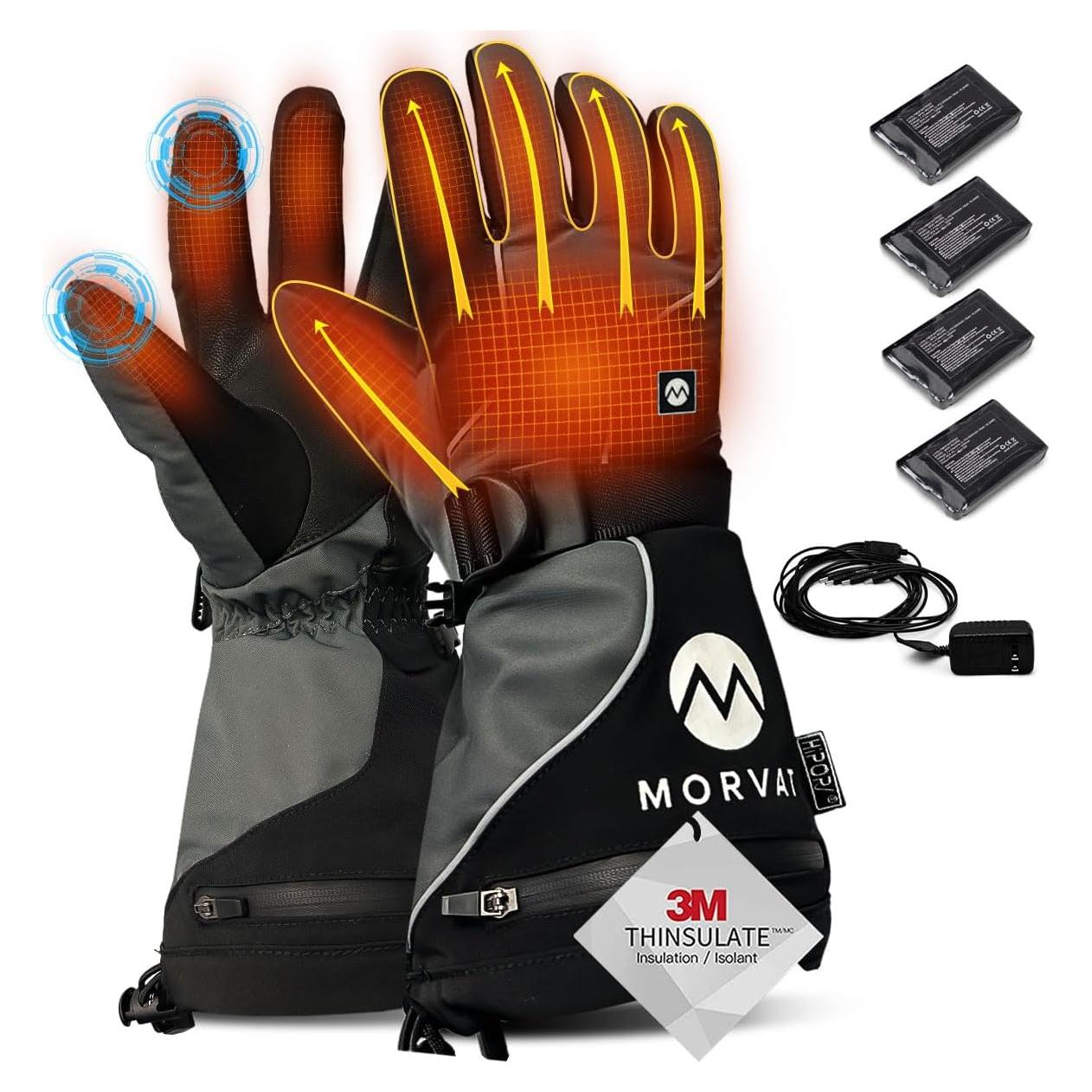 Guantes Calentados Recargables Morvat MOR-NEW-HEATG-S-A para Hombre y Mujer