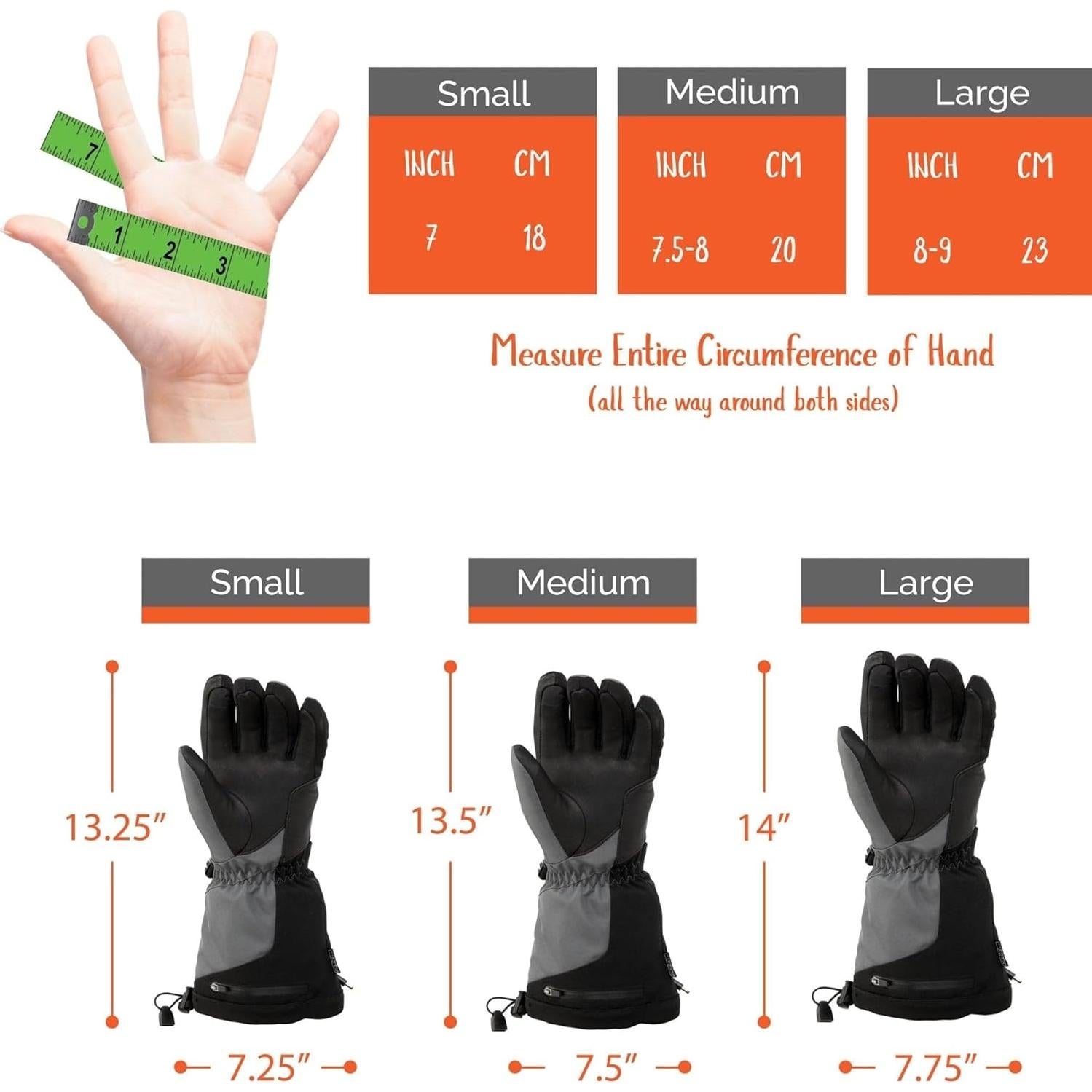 Guantes Calentados Recargables Morvat MOR-NEW-HEATG-S-A para Hombre y Mujer