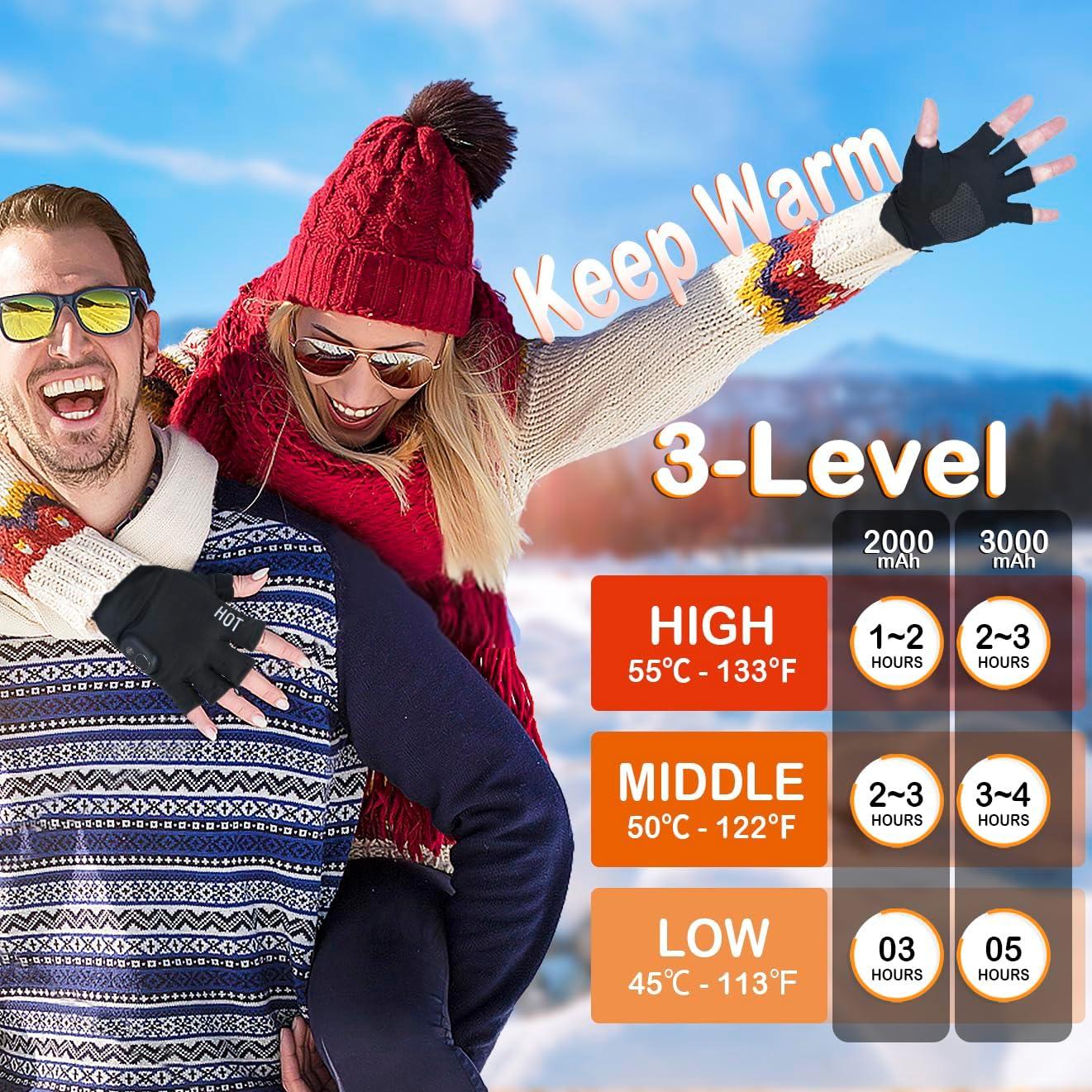 Guantes Táctiles Calentados Eléctricos Yoostooper Unisex 2000mAh