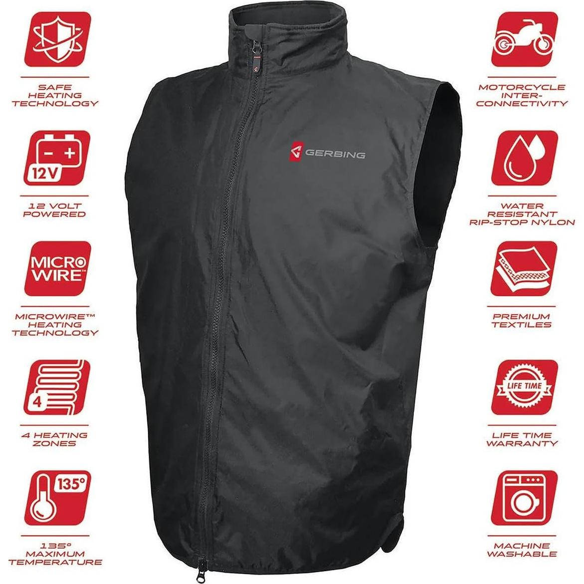 Chaleco Térmico Unisex Gerbing 12V Resistente al Viento