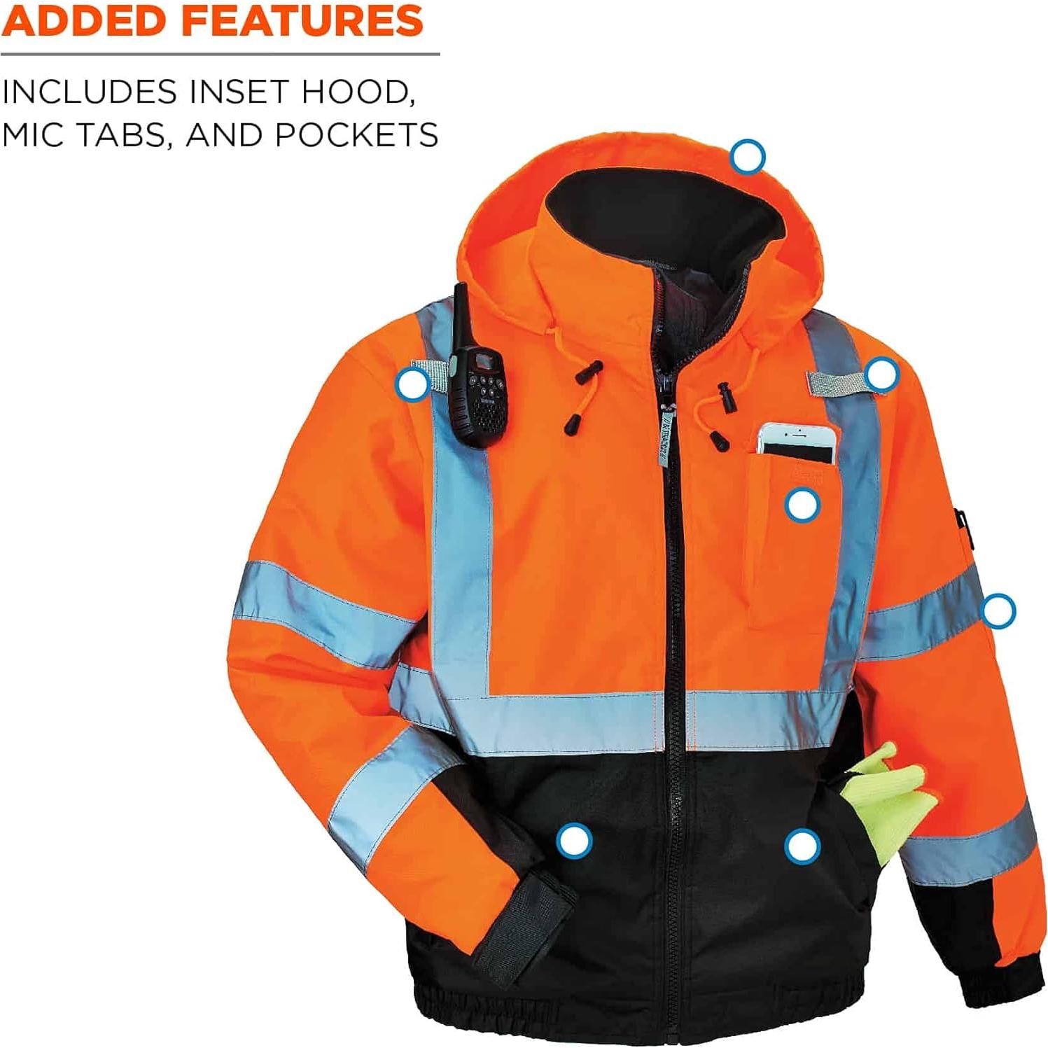 Chaqueta de Seguridad Bomber Hi Vis Ergodyne 8377 Naranja