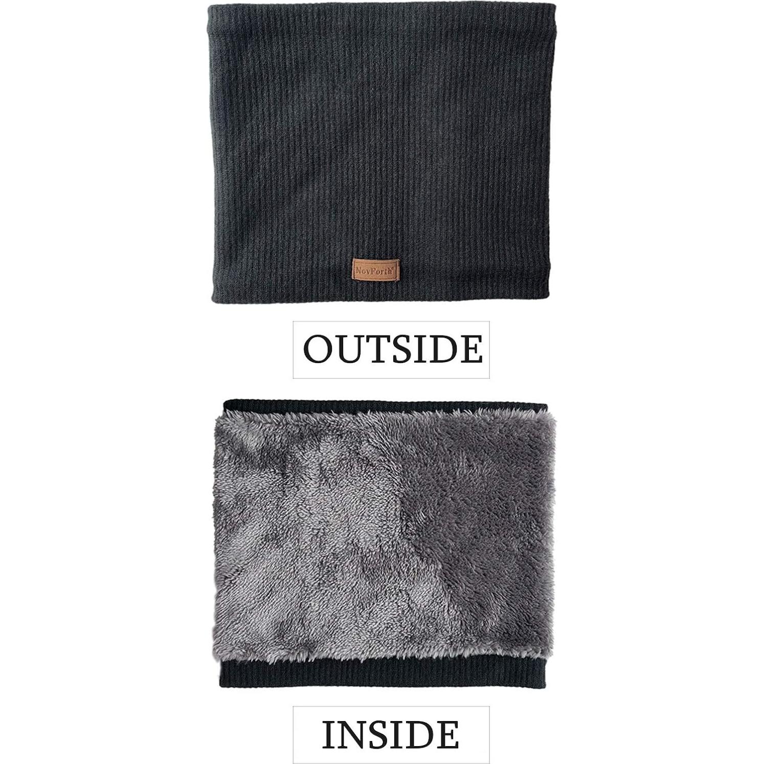 Calentador de Cuello NovForth Gaiter de Forro Polar Unisex Negro