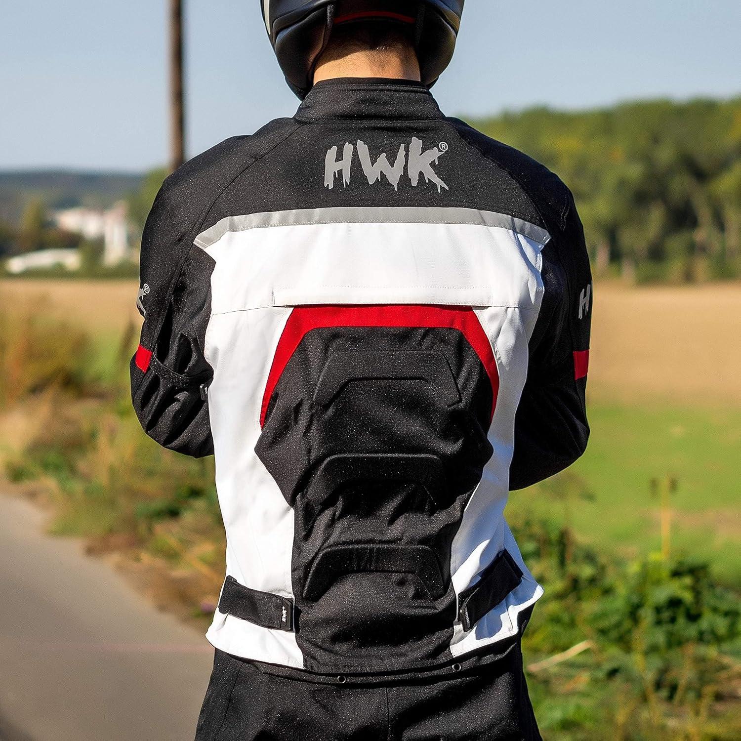 Chaqueta de Motocicleta HWK Spyder Cordura 600D Roja Mediana