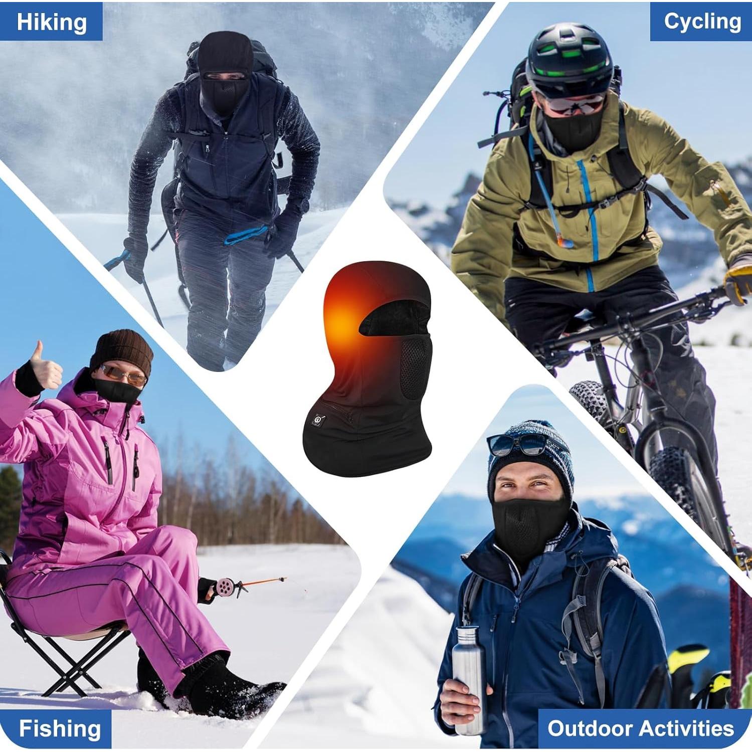 Pasamontañas Calentado WERMSOCK Negro Mediano para Esquí