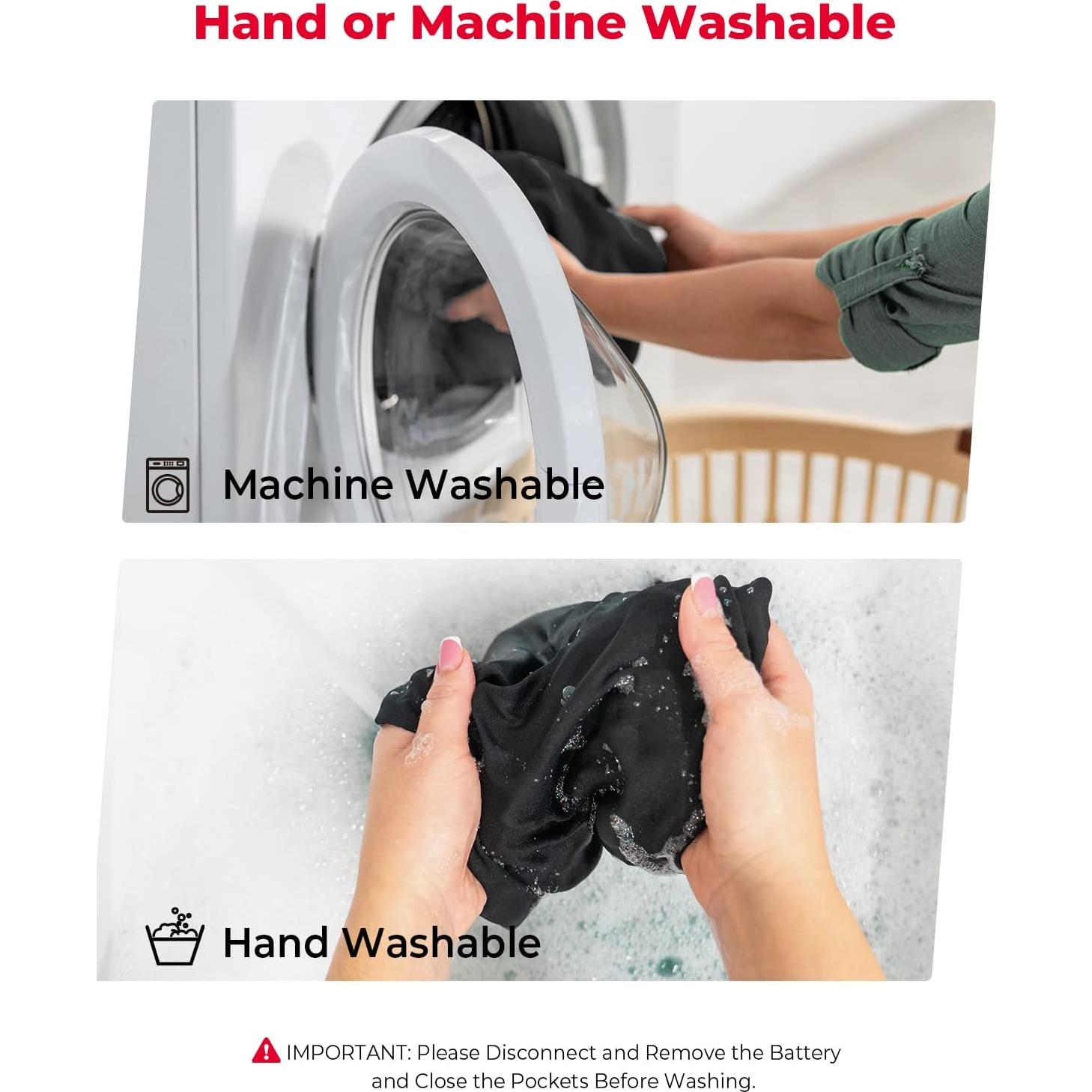 Chaleco Térmico KEMIMOTO para Hombres XL Negro 8 Zonas Calentamiento