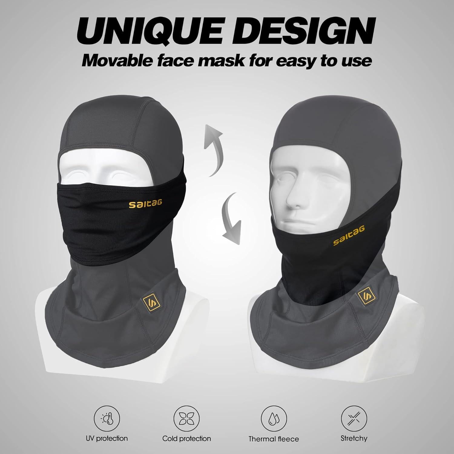 Máscara Balaclava a Prueba de Viento para Hombres - Negro