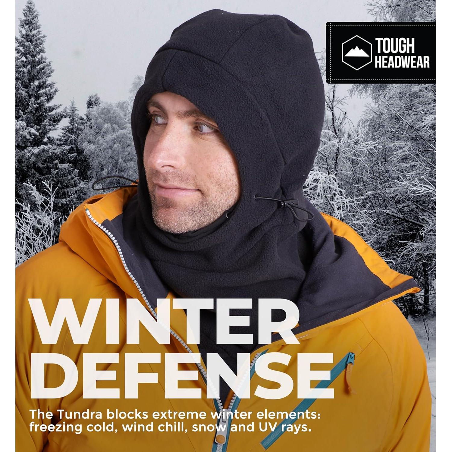 Pasamontañas de Forro Polar Tough - Unisex - Negro - Cálido y Ajustable