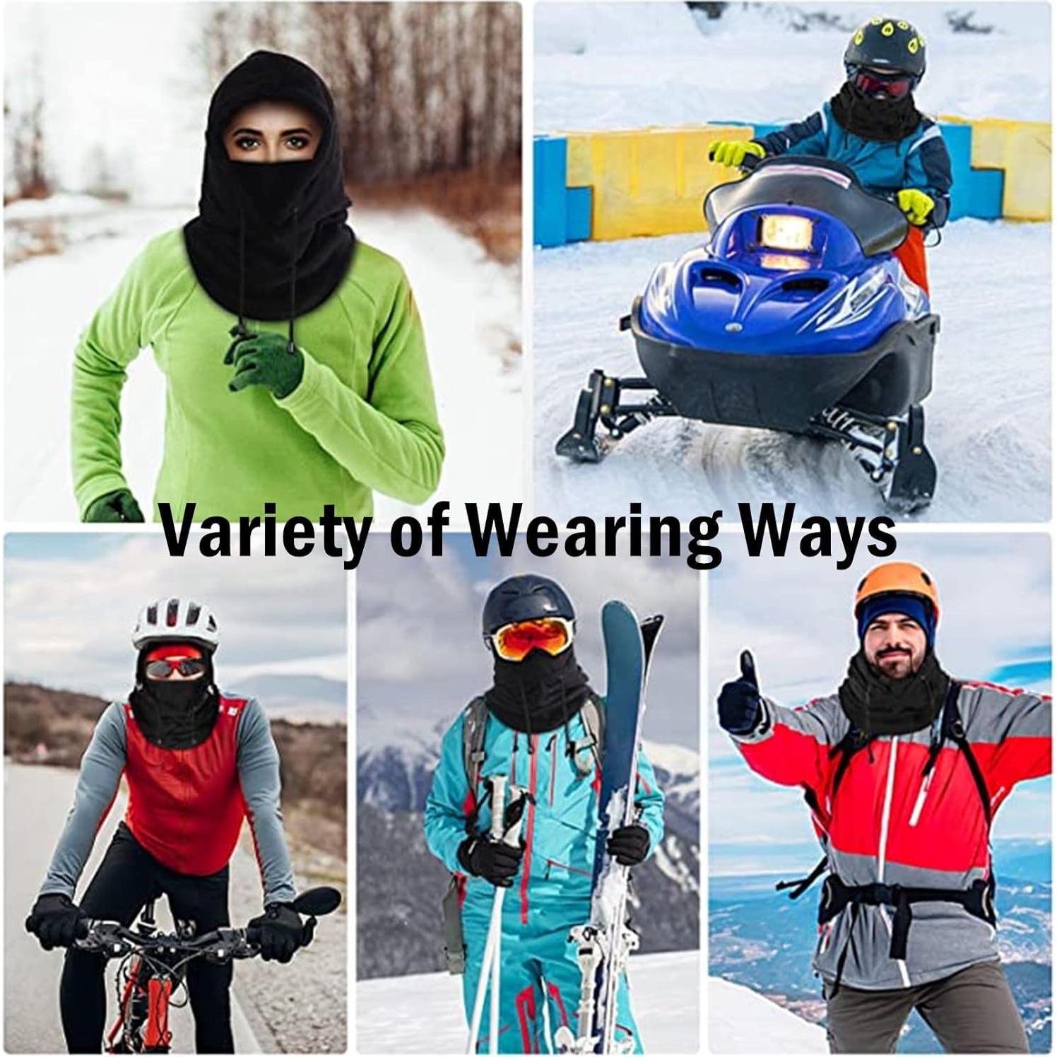 Máscara Balaclava de Invierno Unisex Forro Polar A Prueba de Viento