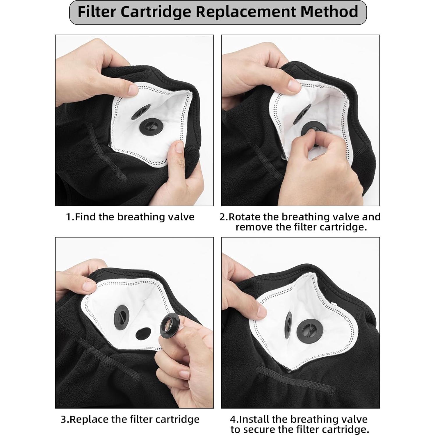 Balaclava Térmica ROCKBROS para Hombres - Invierno, Negro