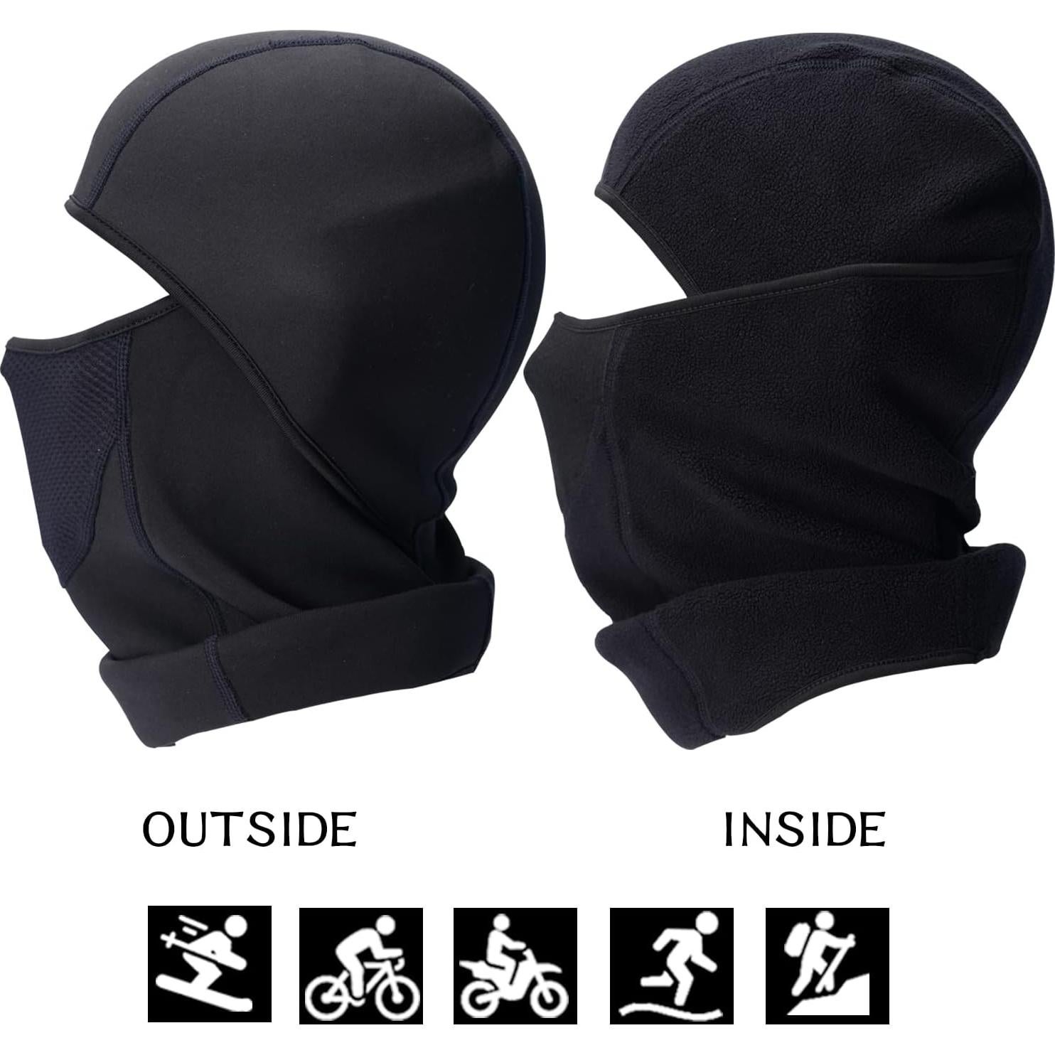 Balaclava Térmica QXQIANXIYE para Esquí - Unisex, Negro