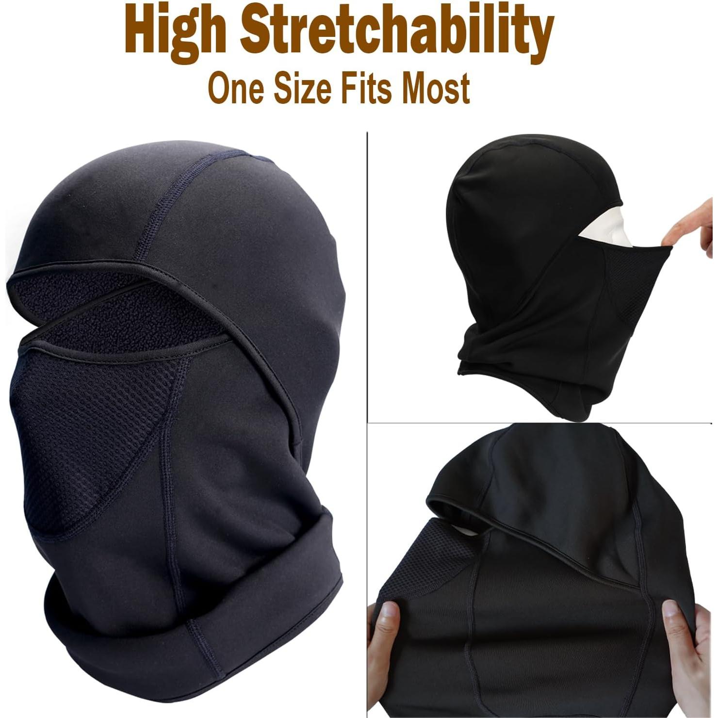 Balaclava Térmica QXQIANXIYE para Esquí - Unisex, Negro