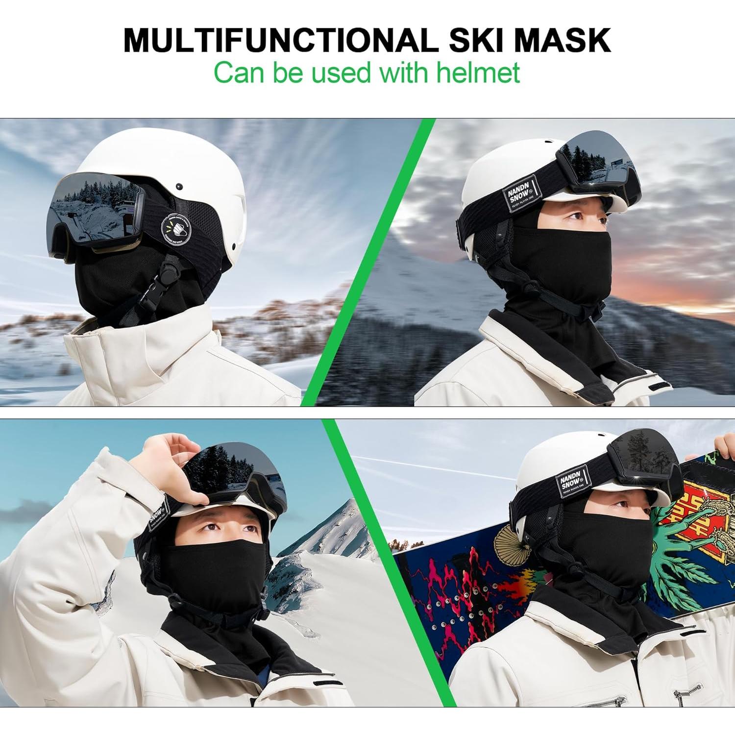 Máscara Balaclava de Esquí Qinglonglin 3 Piezas Transpirable