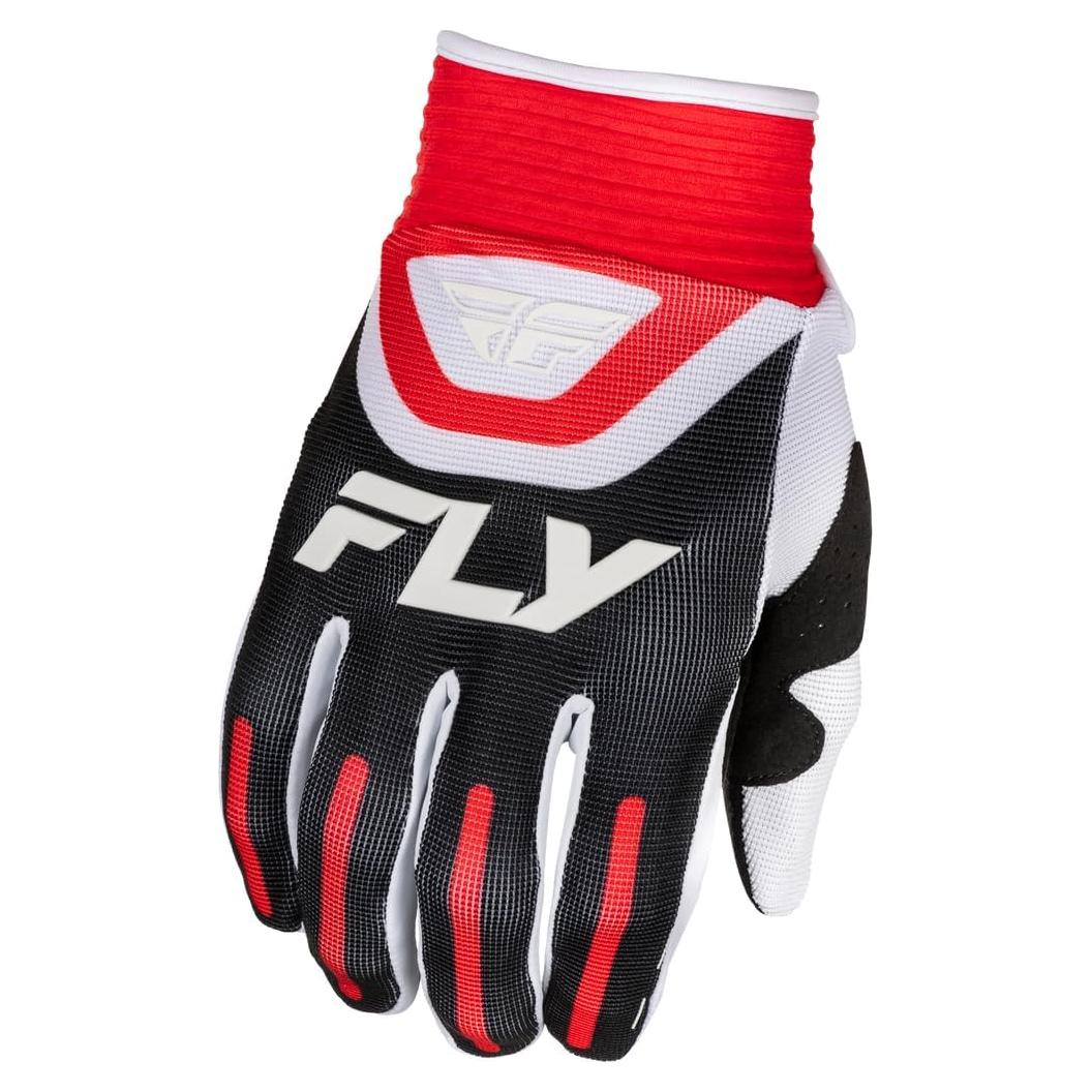 Guantes Fly Racing Juvenil F-16 Negro/Rojo/Blanco X-Pequeño