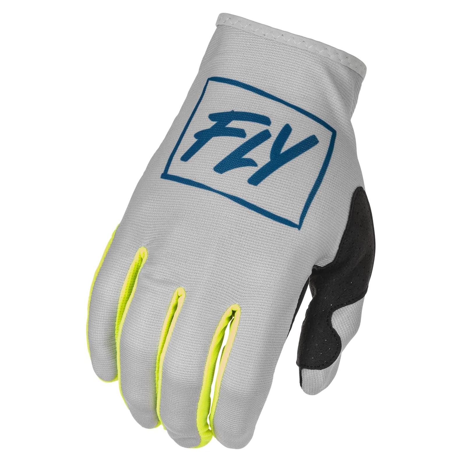 Guantes Juveniles Fly Racing Lite 2022 Gris/Teal/Hi-Vis