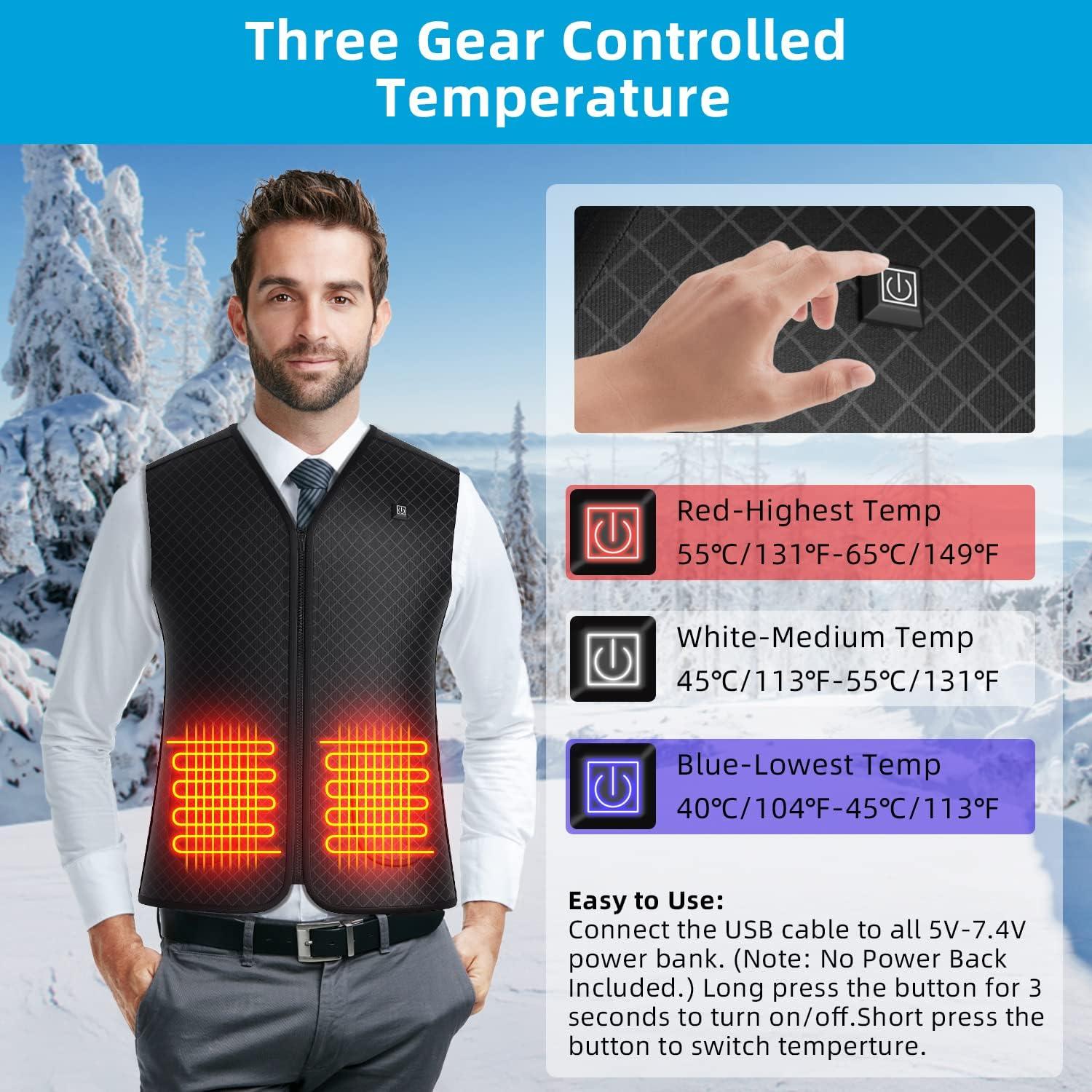 Chaleco Térmico Unisex Anbero con Batería 10000mAh