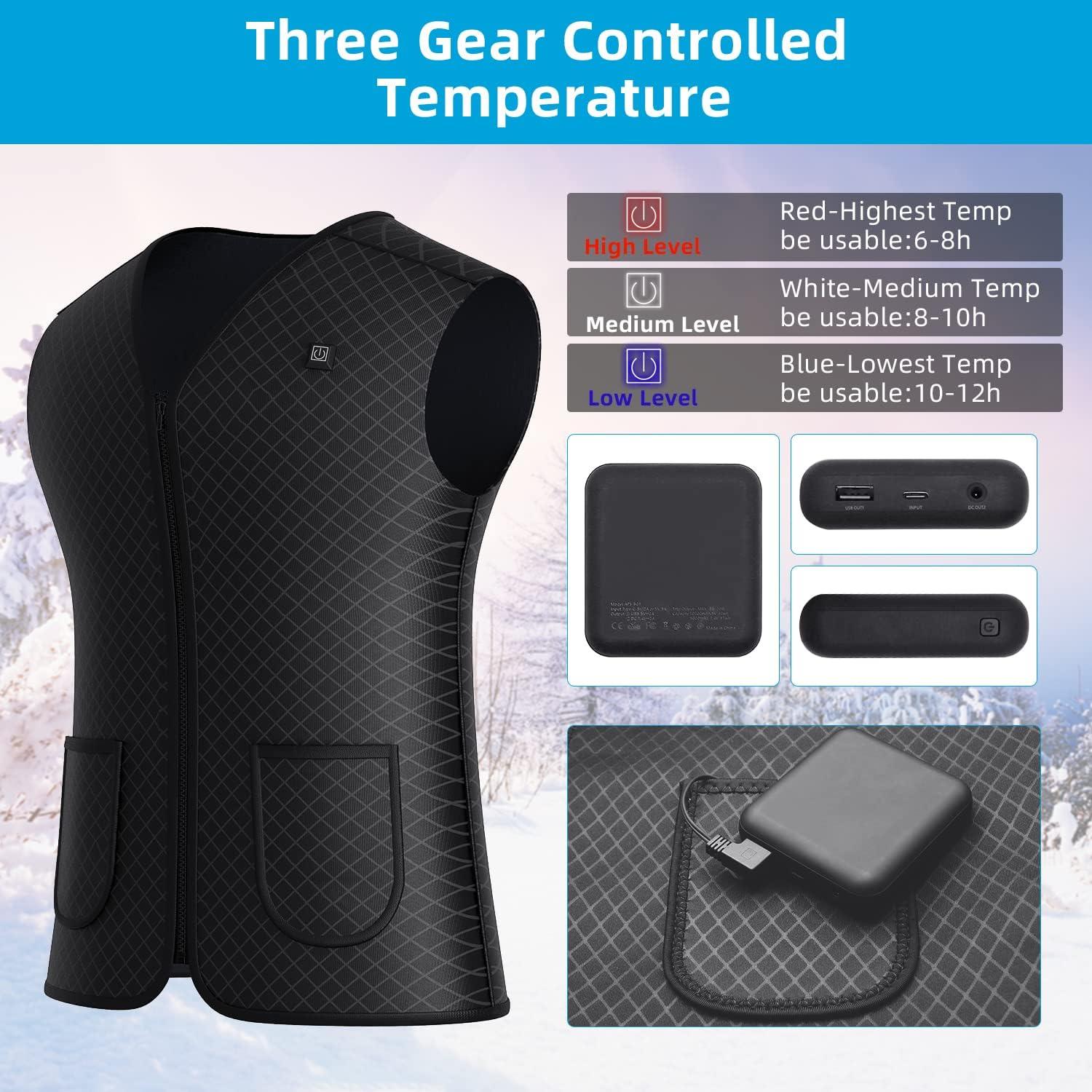 Chaleco Térmico Unisex Anbero con Batería 10000mAh