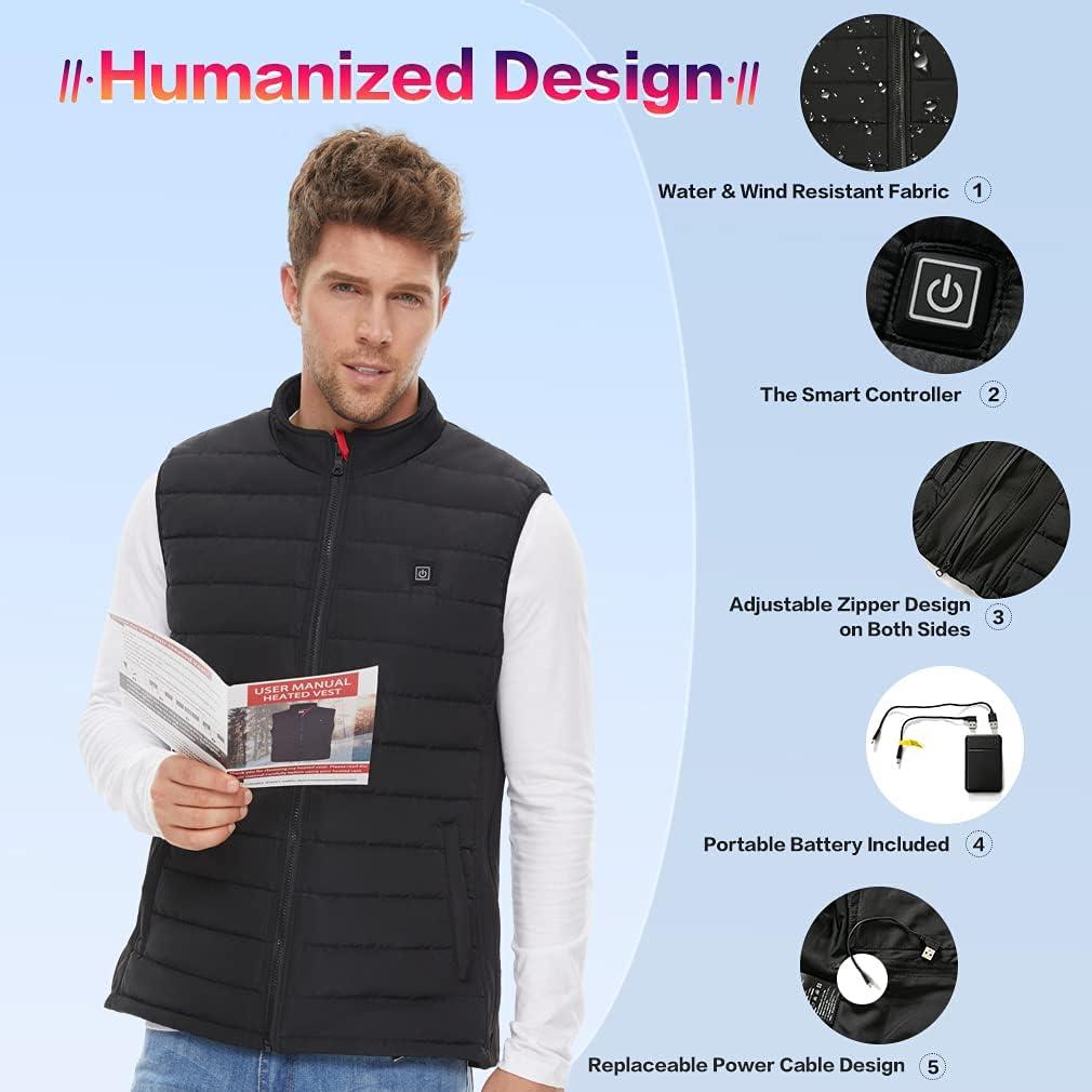 Chaleco Térmico Recargable Unisex Dongguan - XXL Negro