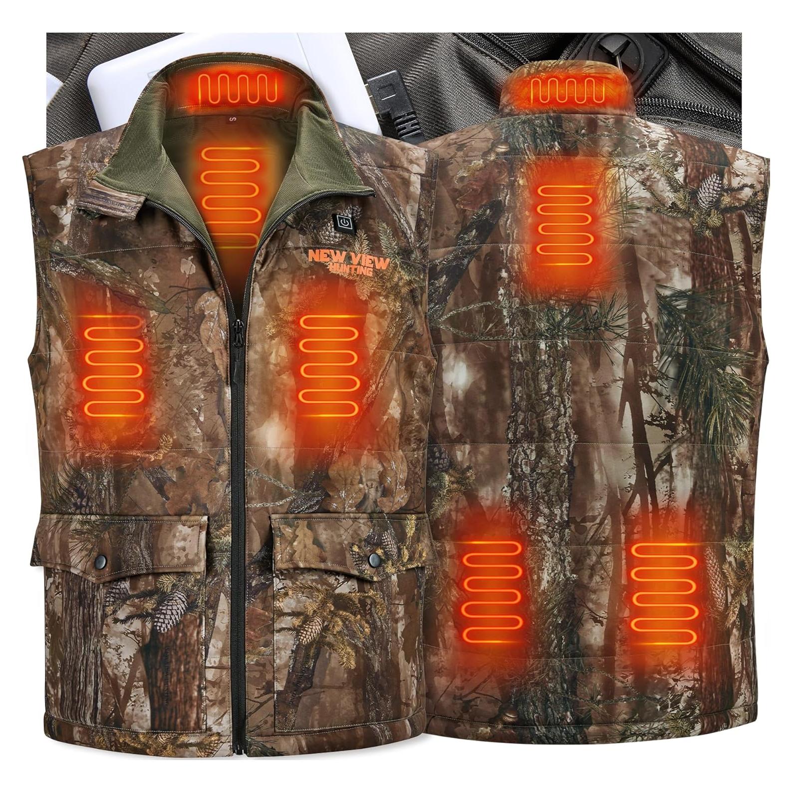 Chaleco Táctico Calentado New View para Hombres 10000mAh