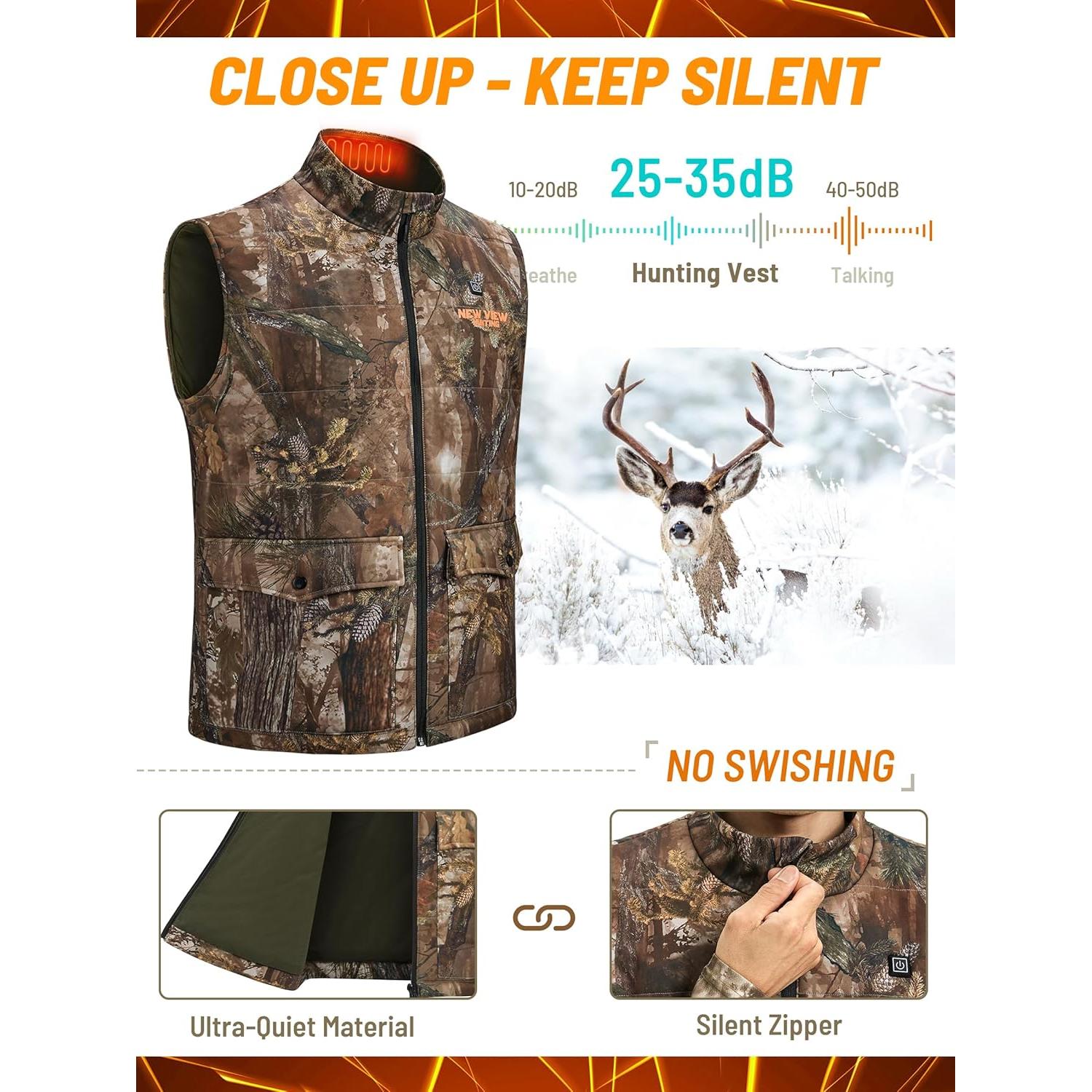 Chaleco Táctico Calentado New View para Hombres 10000mAh