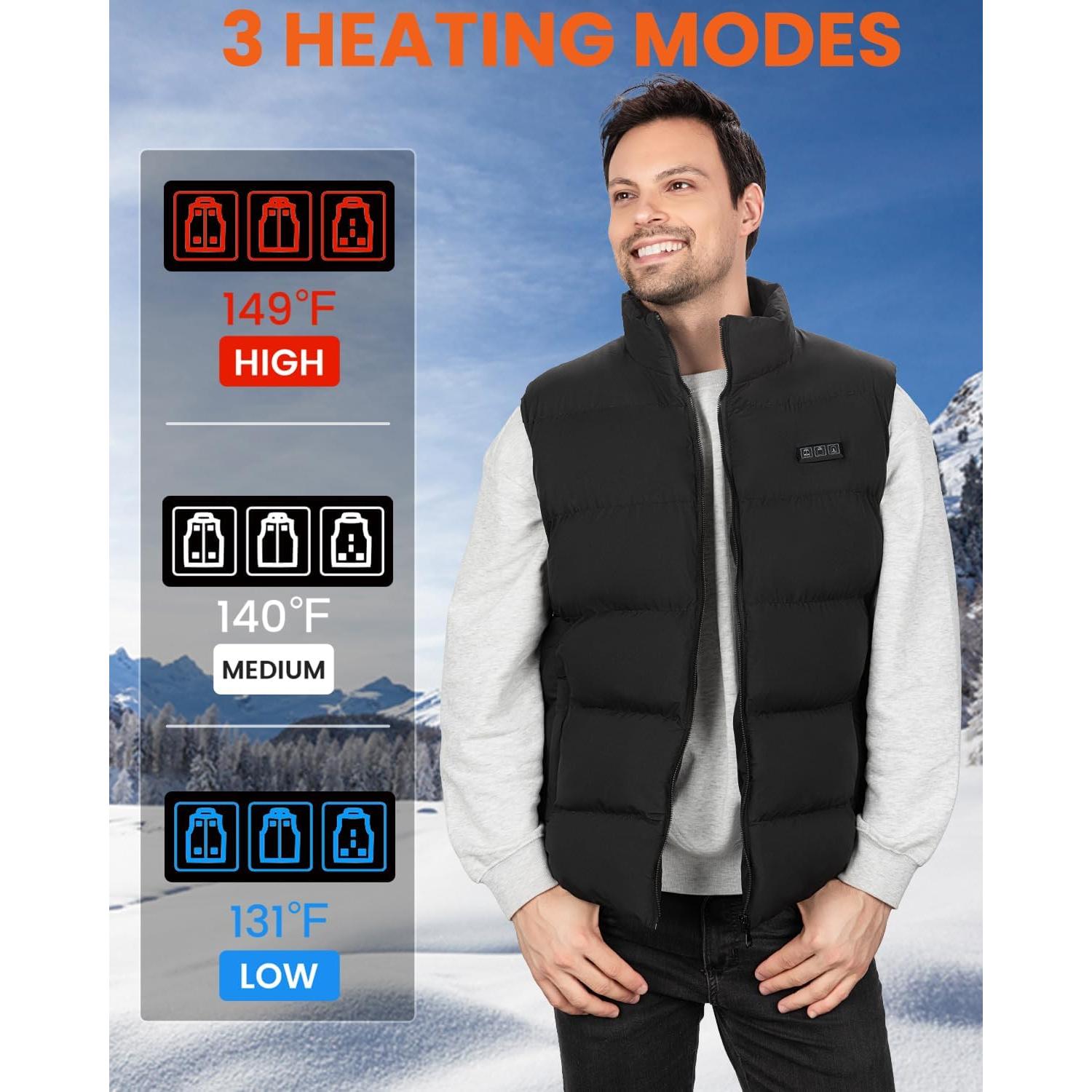 Chaleco Térmico Bitlyle para Hombres XL 11 Zonas Calentadas