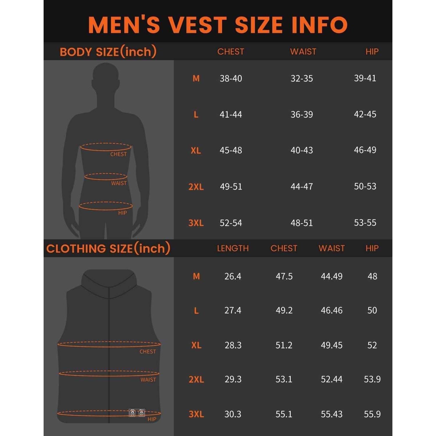 Chaleco Térmico Bitlyle para Hombres XL 11 Zonas Calentadas