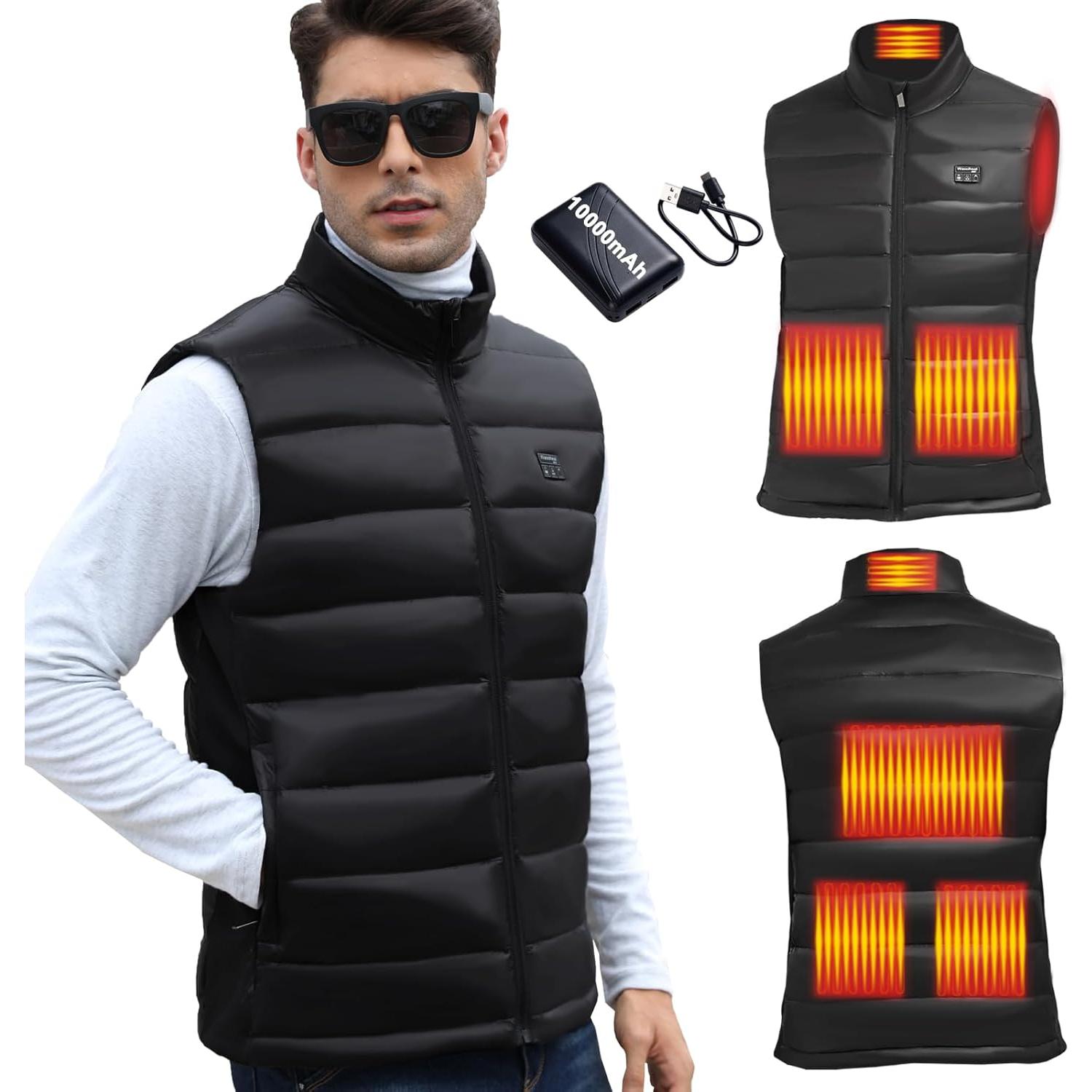 Chaleco Térmico Ligero KEKELAN Hombre USB Calefacción 10000mAh