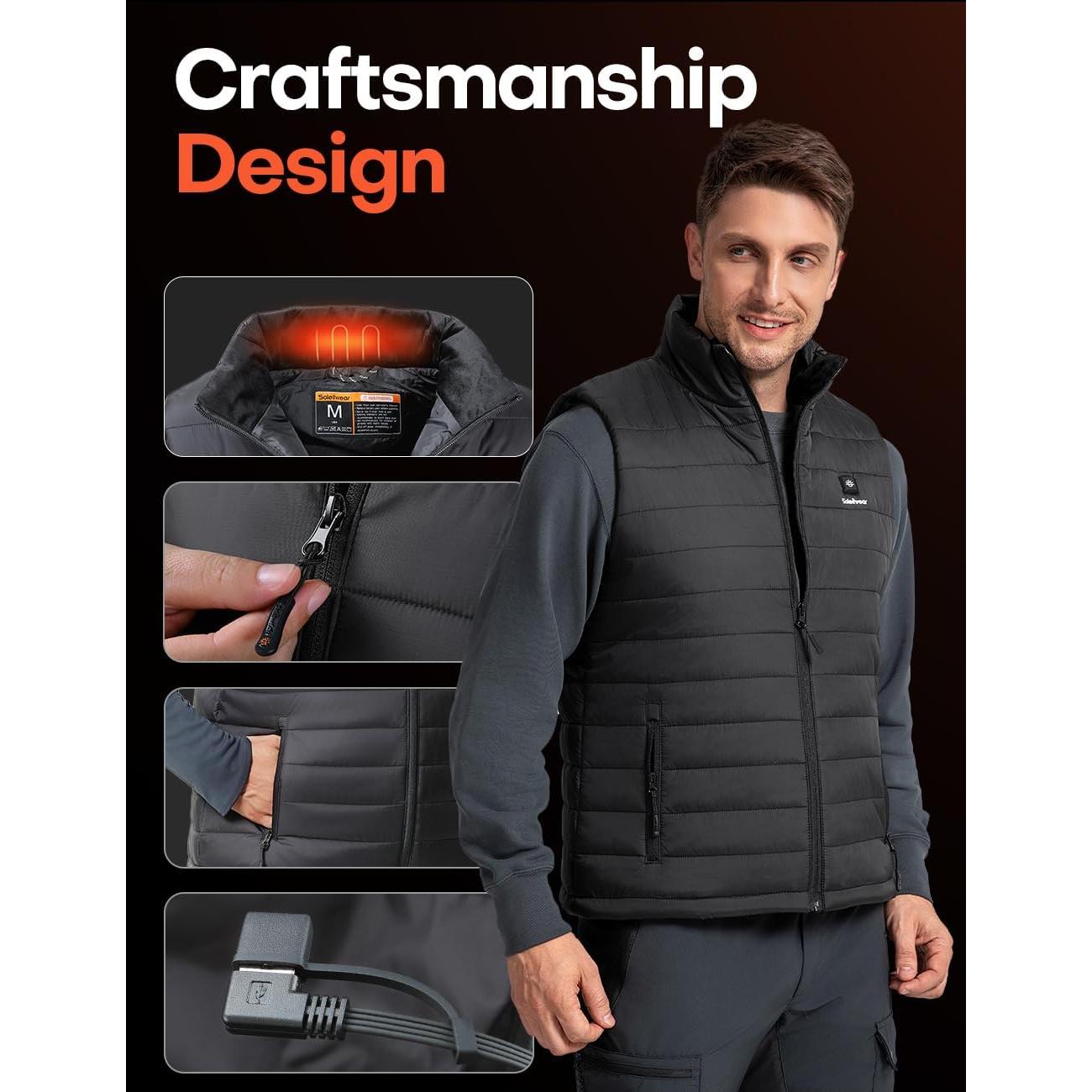 Chaleco Térmico Soleilwear para Hombres 9 Zonas Calentamiento