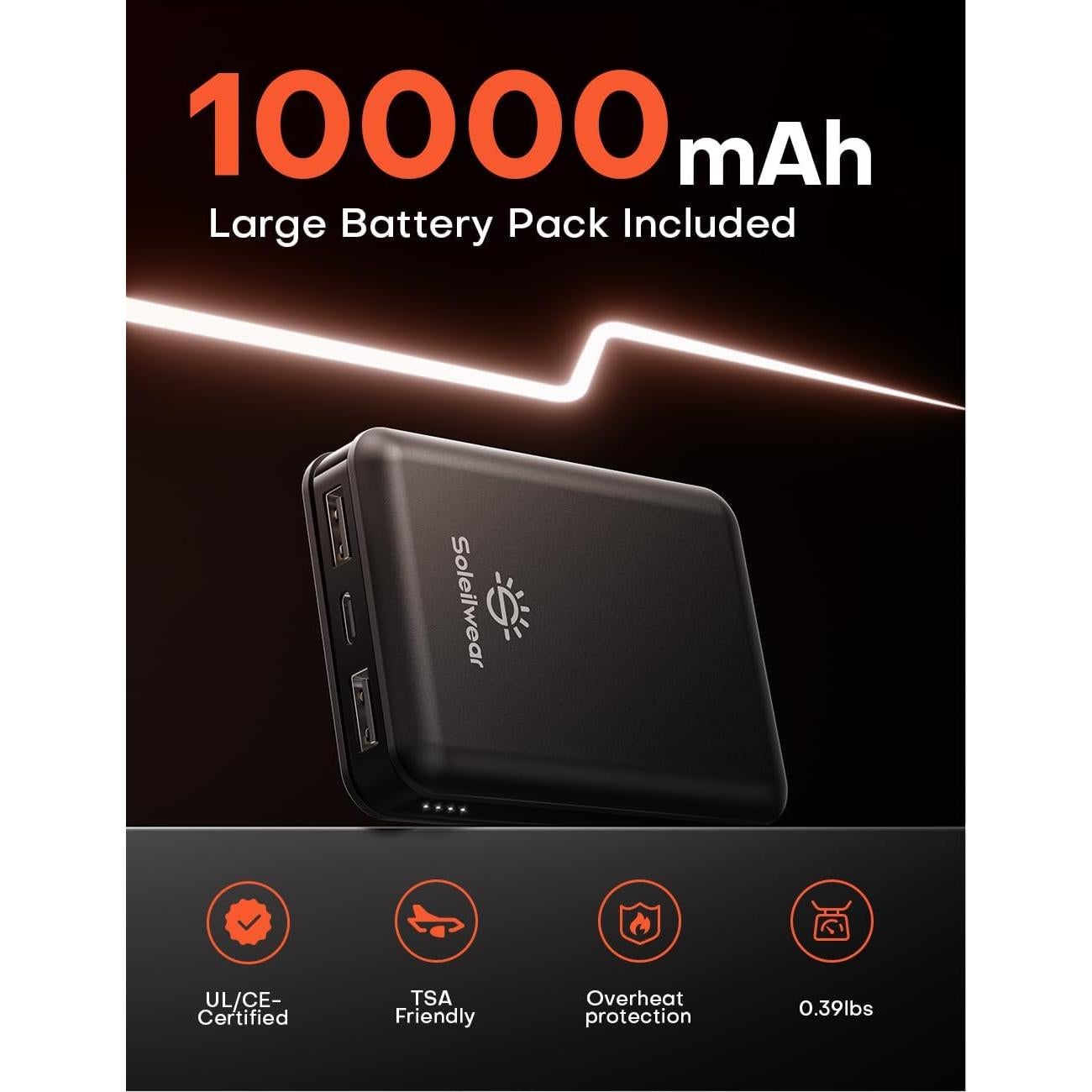 Chaleco Térmico Soleilwear para Hombres 9 Zonas Calentamiento