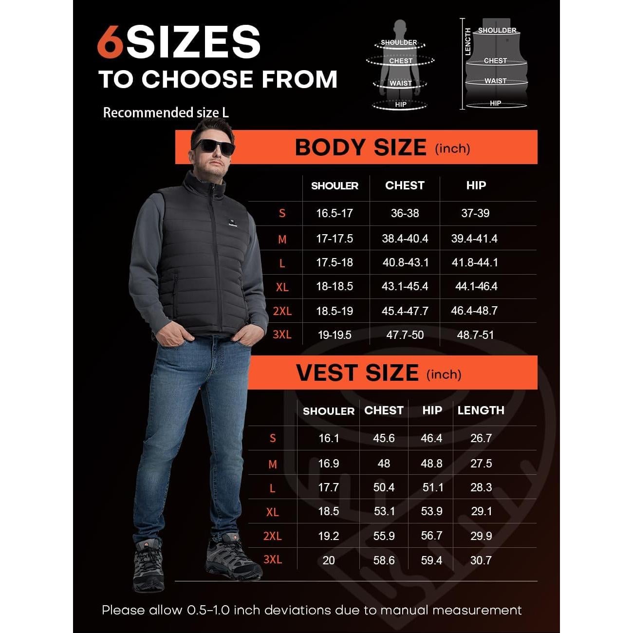 Chaleco Térmico Soleilwear para Hombres 9 Zonas Calentamiento