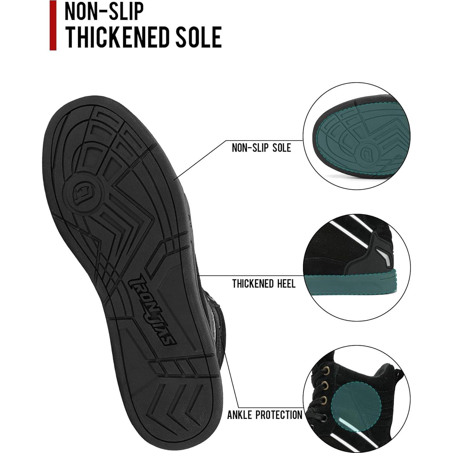 Botas de Motocicleta Borleni XZ002 Negras para Hombre 1.31kg